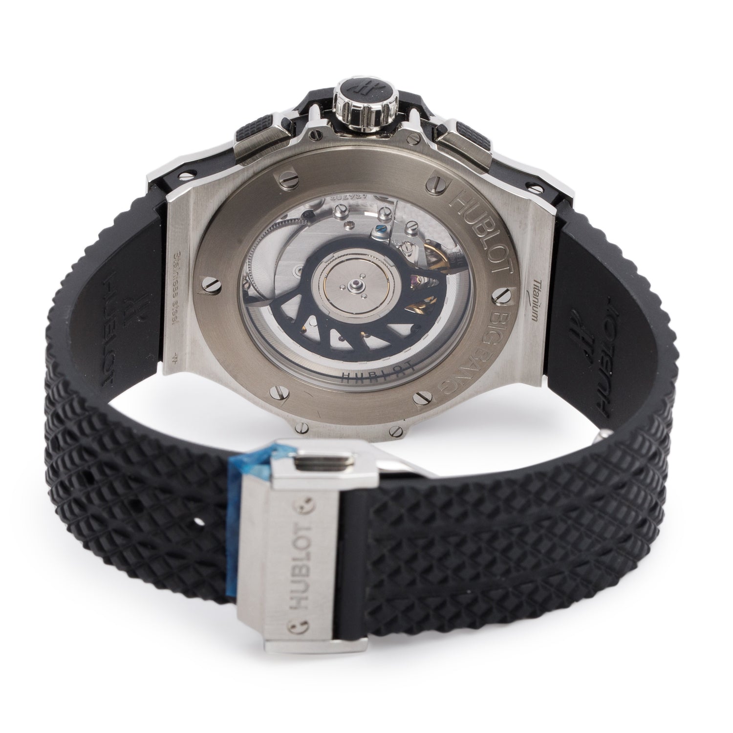 Hublot 2025 Stainless Steel Diamond Bezel Big Bang 41 MM Automatic Chronograph Watch Black Dial w/ Box & Papers