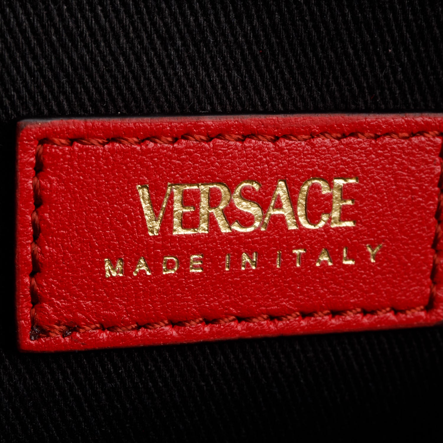 Versace Red Lambskin Quilted Convertible Belt Bag w/ Straps & Box