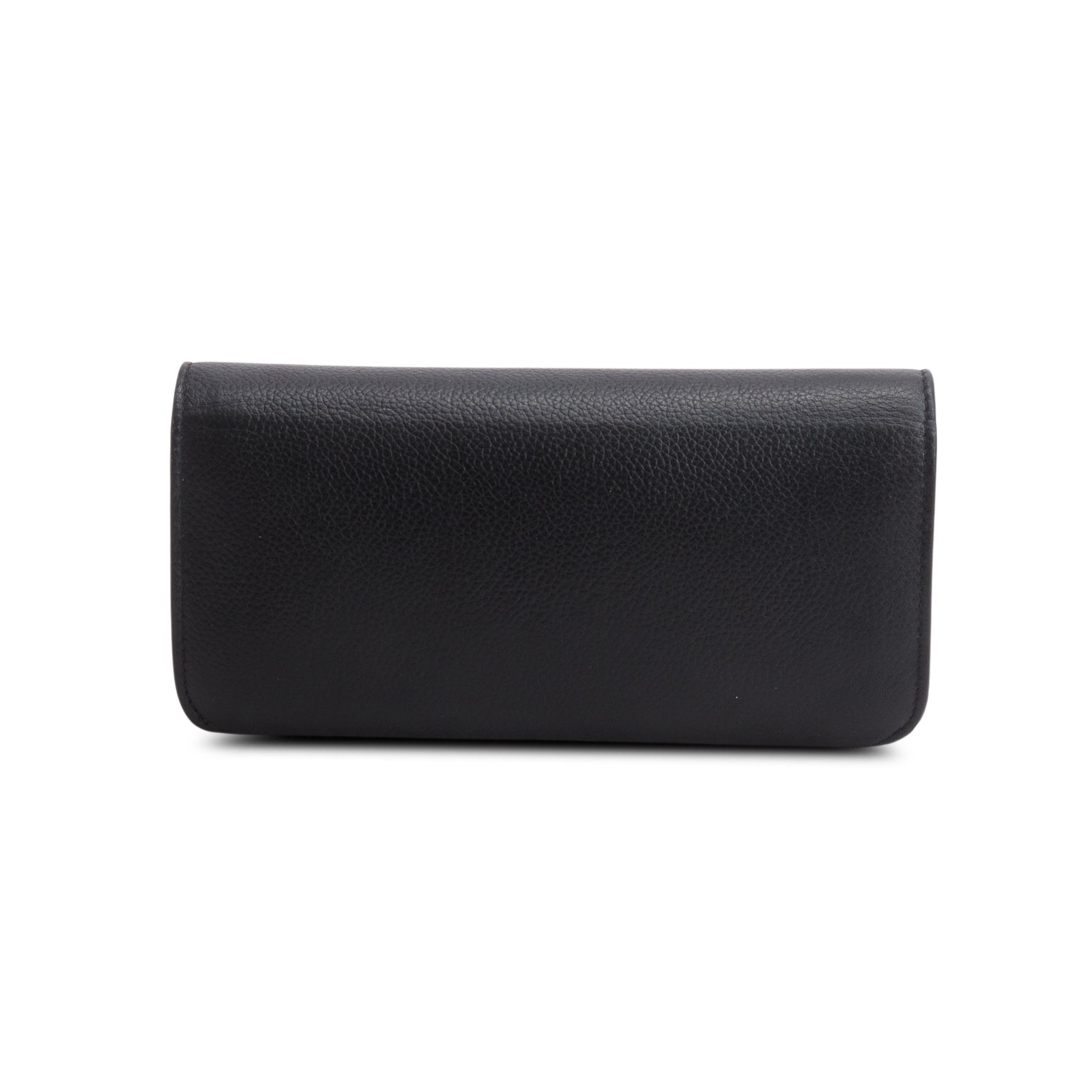 Balenciaga Black Leather Phone Holder Wallet on Chain