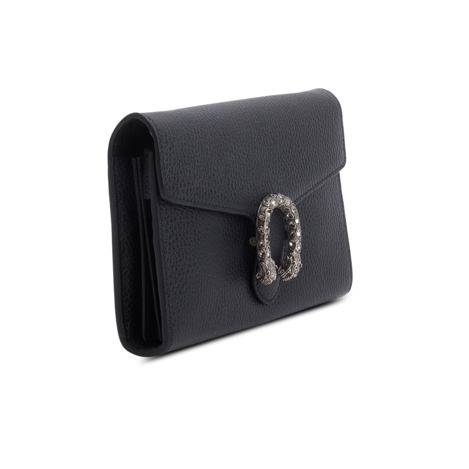 Gucci Black Leather Mini Dionysus Wallet on Chain