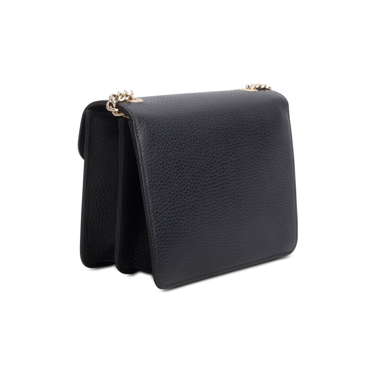 Gucci Black Dollar Calfskin Small Interlocking G Shoulder Bag