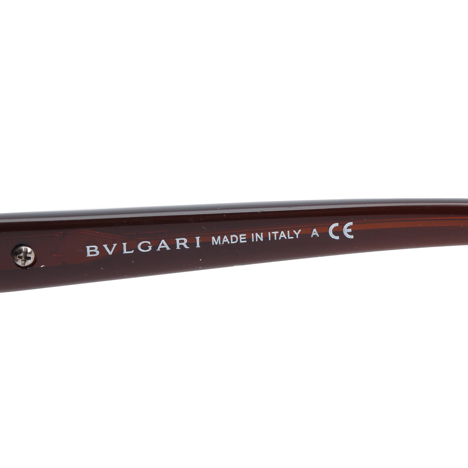 Bvlgari 6060-B Brown Marble Acetate Crystal Square Sunglasses w/ Case