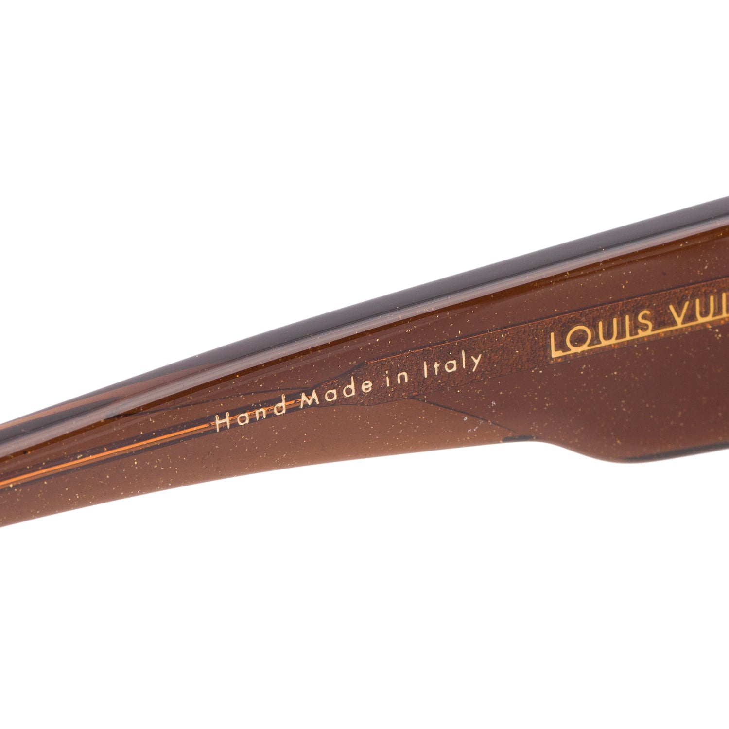 Louis Vuitton Z0366E Brown Glitter Hortensia Square Sunglasses w/ Case