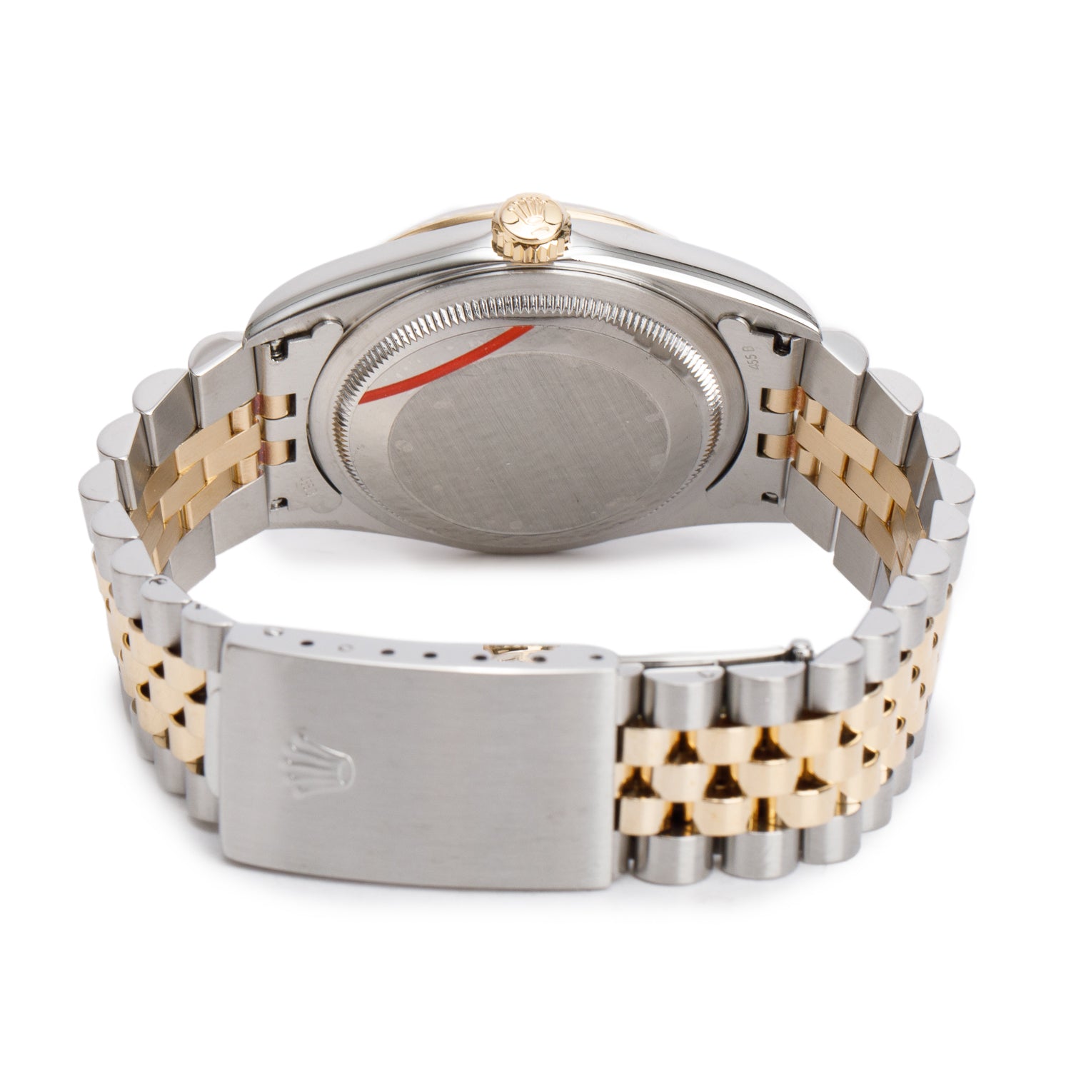 Rolex Stainless Steel & 18k Yellow Gold Datejust 36 MM Automatic Watch Gold Dial 16233 w/ Box & Service Papers