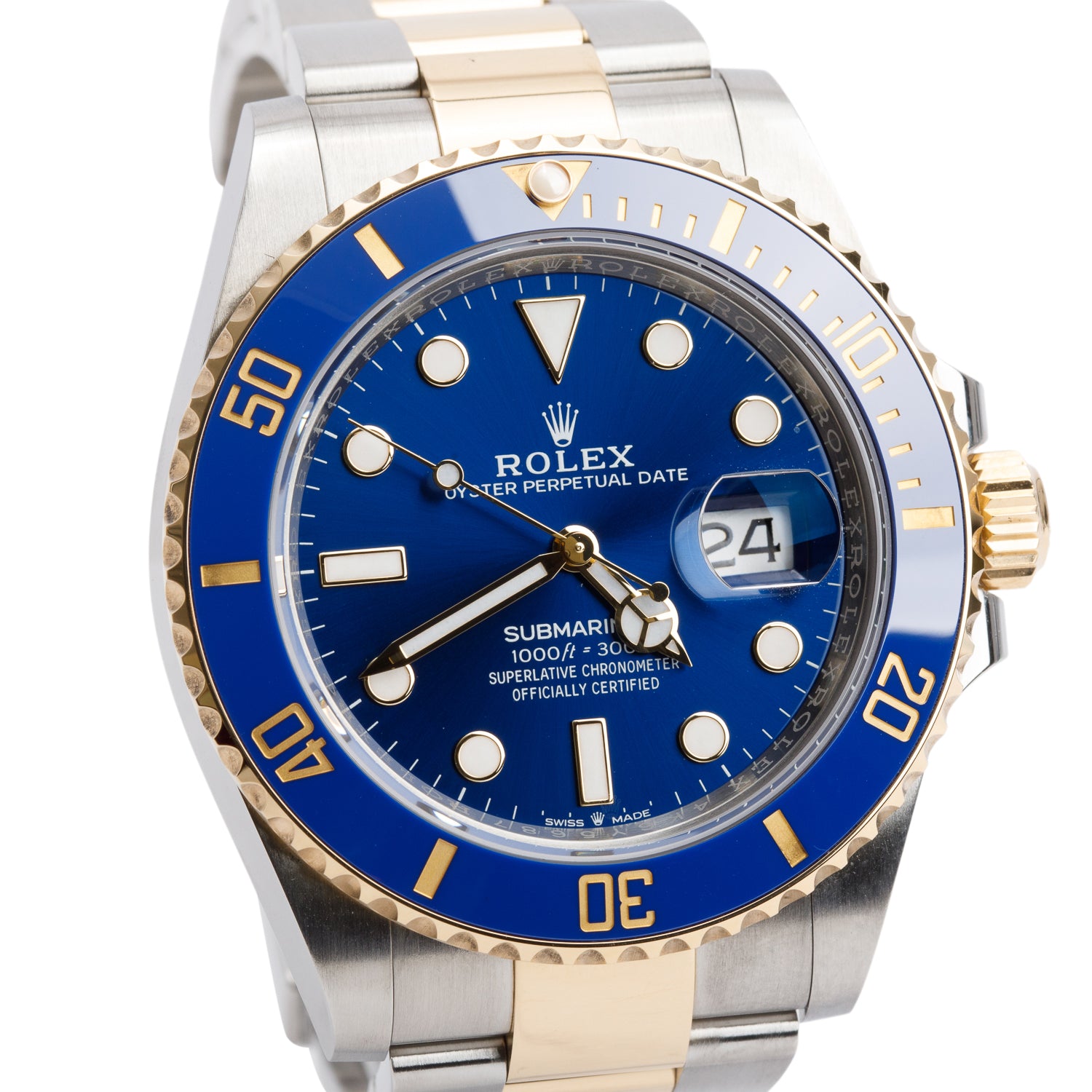 Rolex 2023 Stainless Steel & 18k Yellow Gold Submariner Date 41 MM Automatic Watch Blue Dial 126613LB w/ Box & Papers
