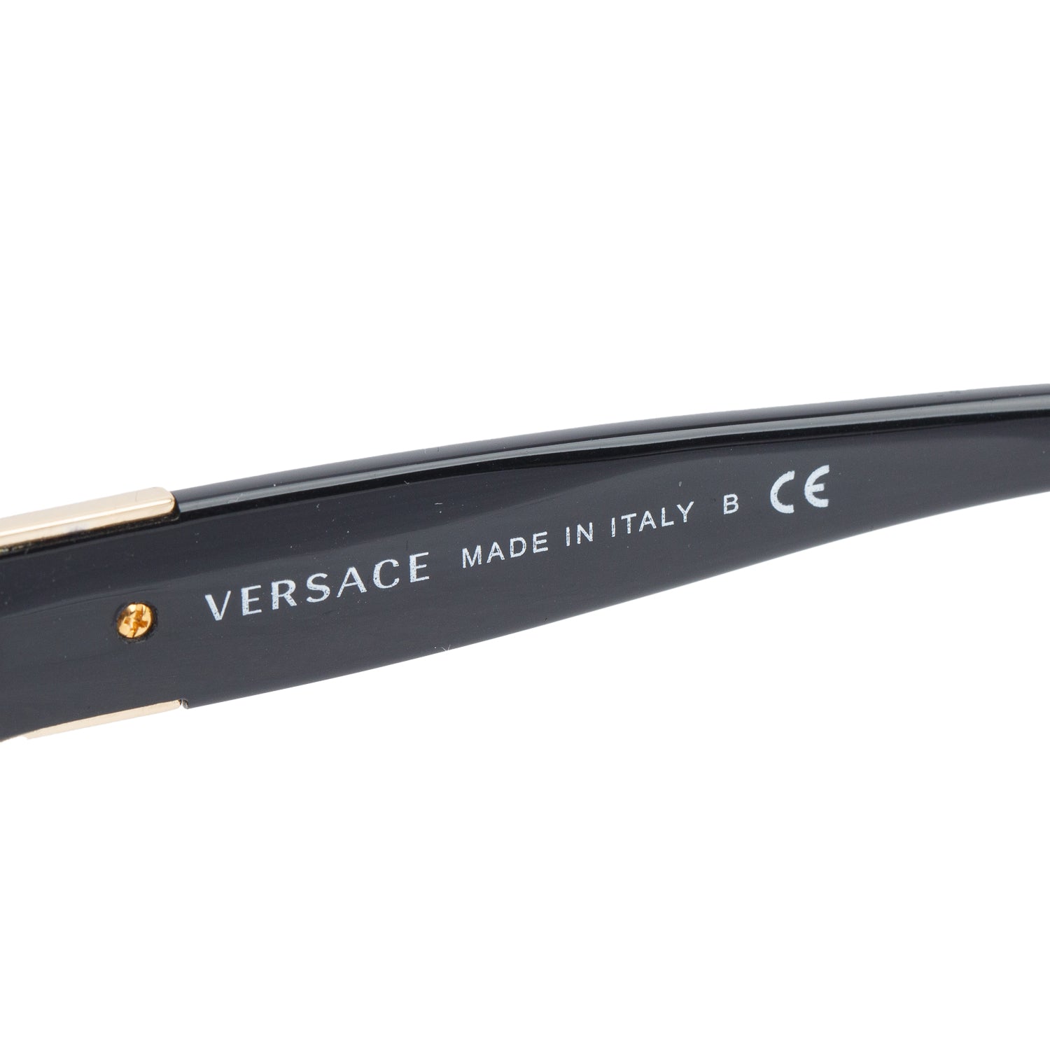 Versace 4191-B Black Medusa Crystal Round Sunglasses w/ Case