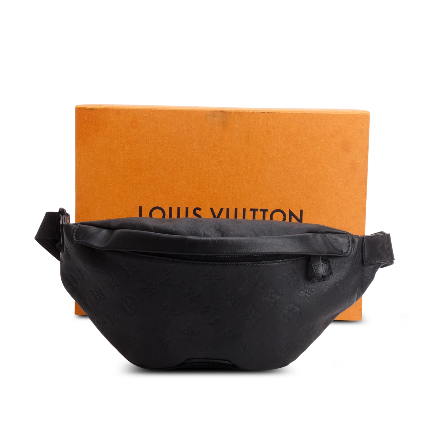 Louis Vuitton Black Calfskin Monogram Shadow Discovery Bumbag PM w/ Box