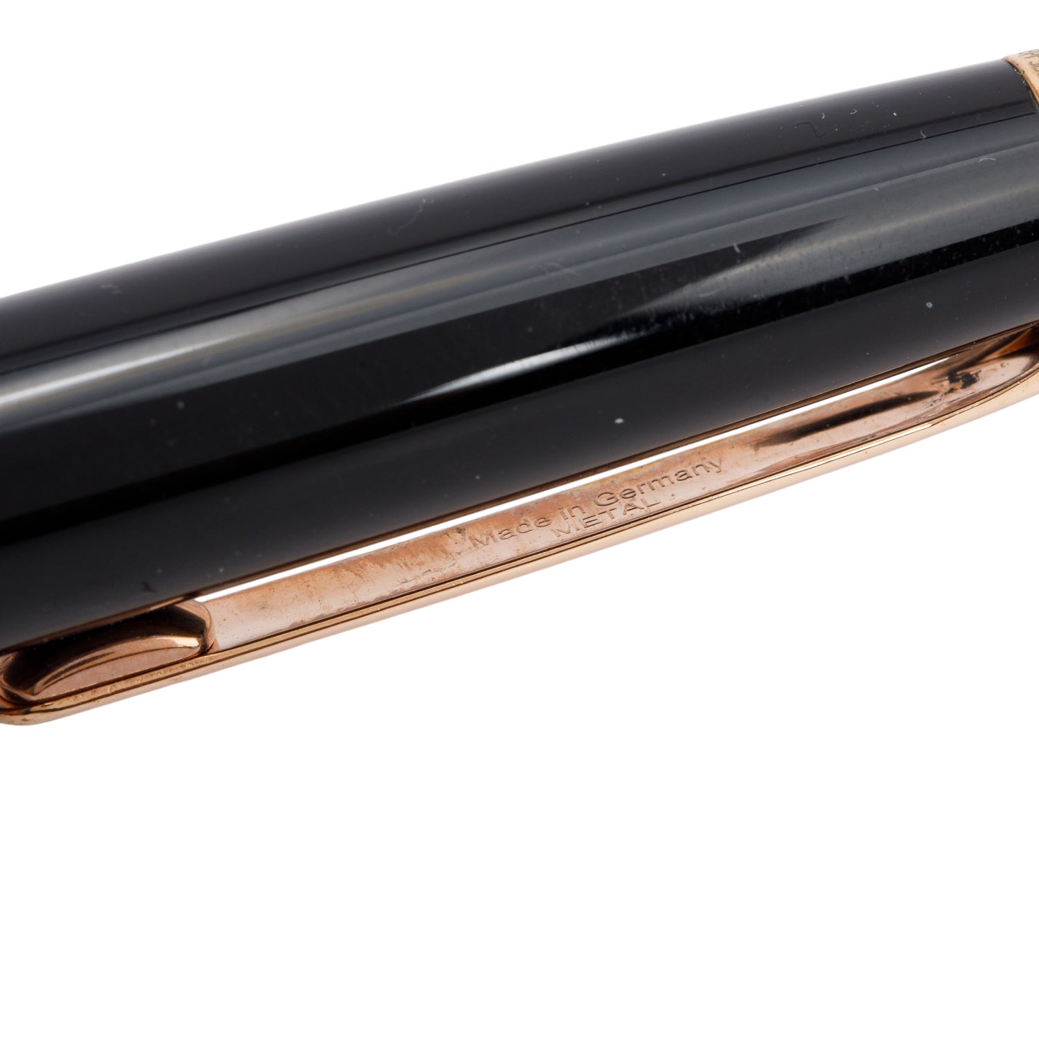 Montblanc Yellow Gold Coated Meisterstuck Classique Black Resin Ballpoint Pen w/ Box