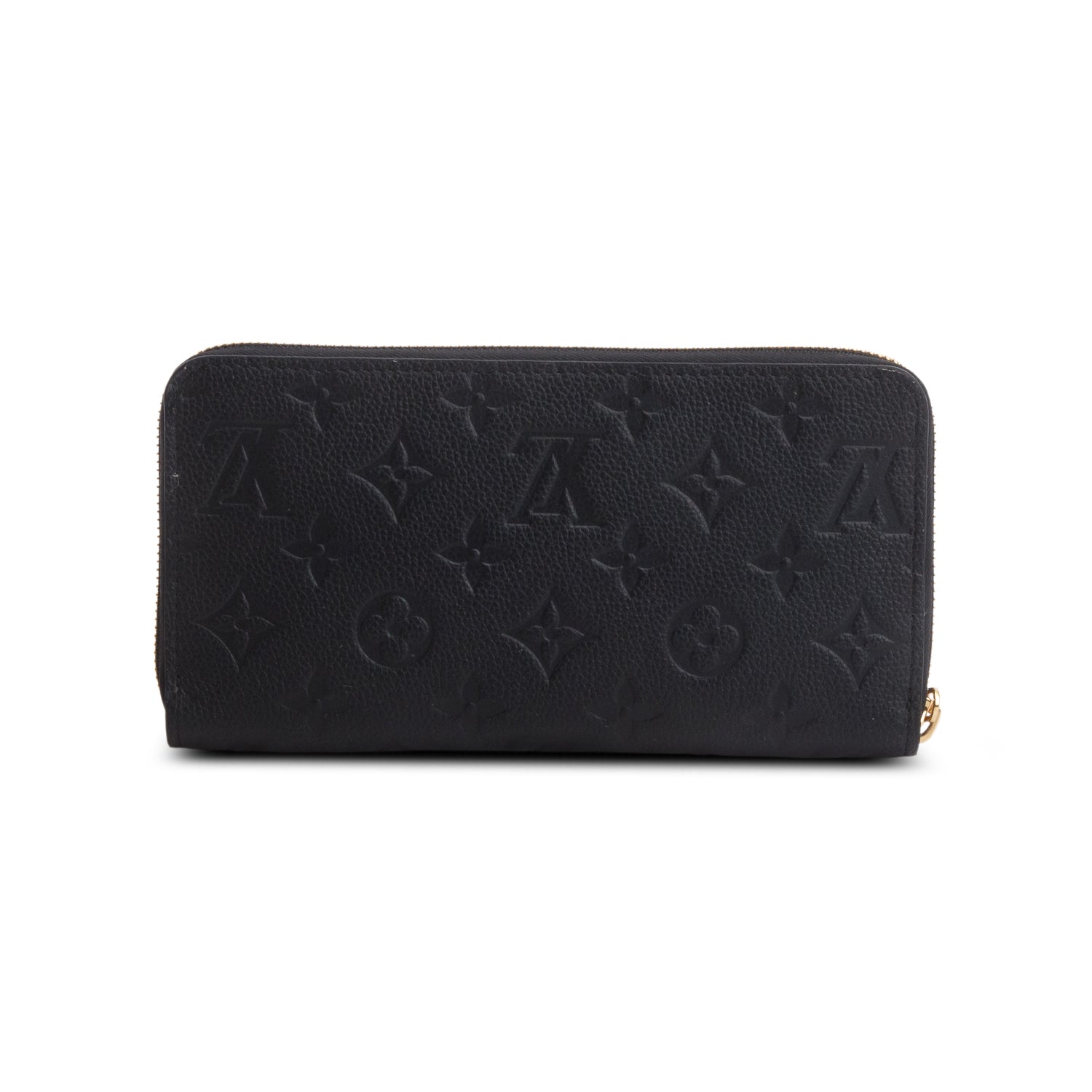 Louis Vuitton Black Monogram Empreinte Leather Zippy Wallet w/ Box