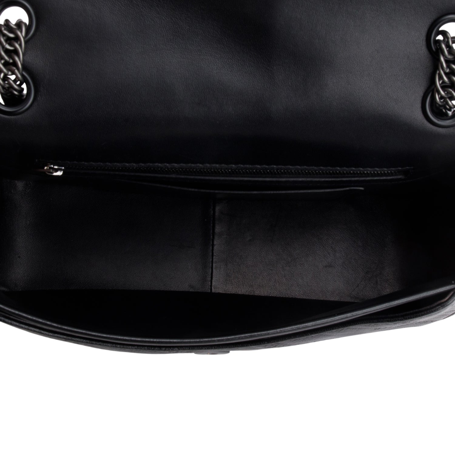 Balenciaga Black Calfskin Leather Logo Matelasse BB Chain Shoulder Bag