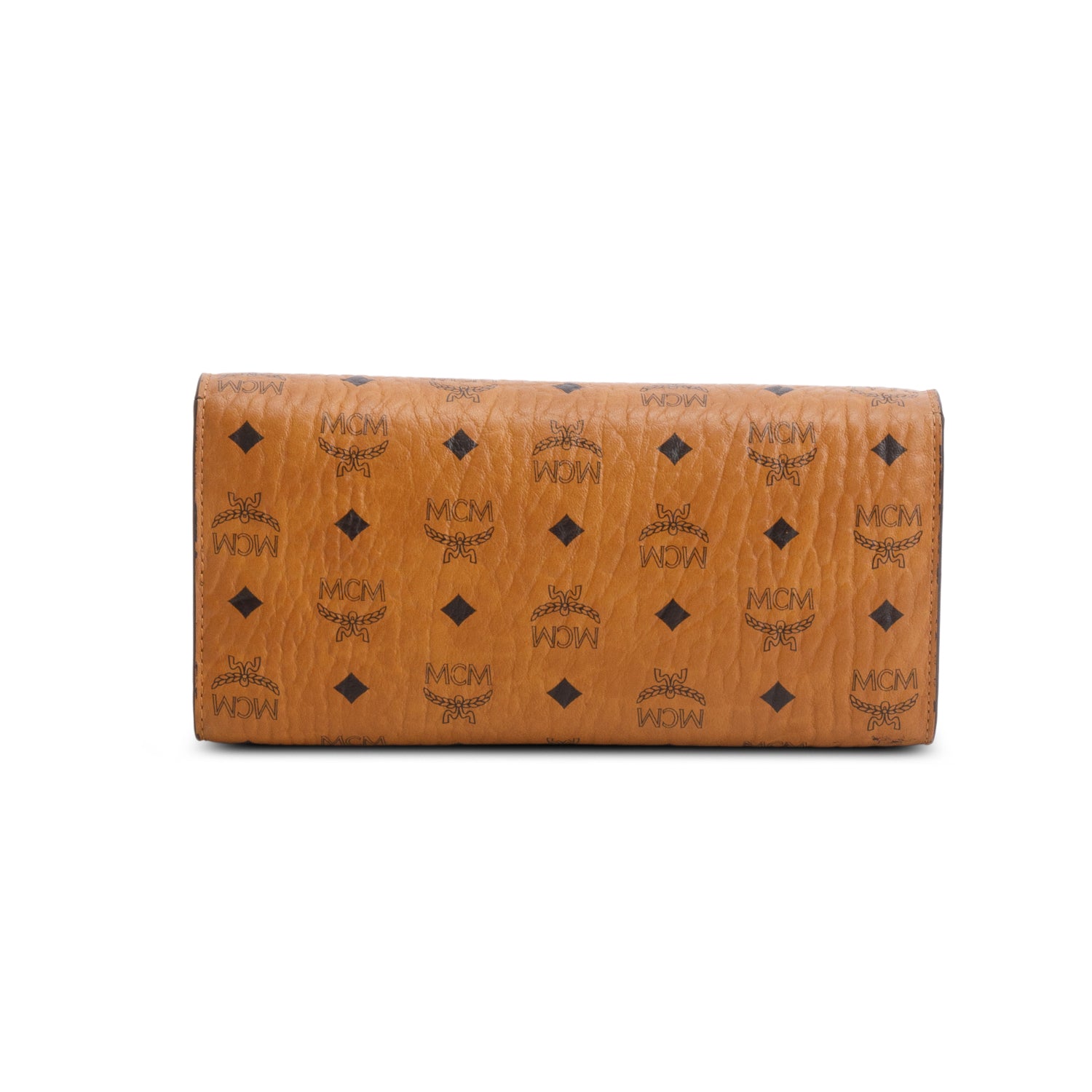 MCM Brown Visetos Long Tri-Fold Wallet