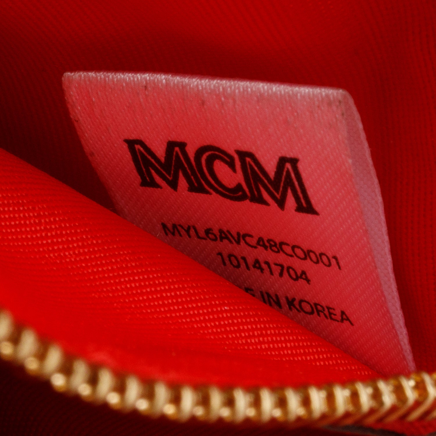 MCM Brown Visetos Long Tri-Fold Wallet