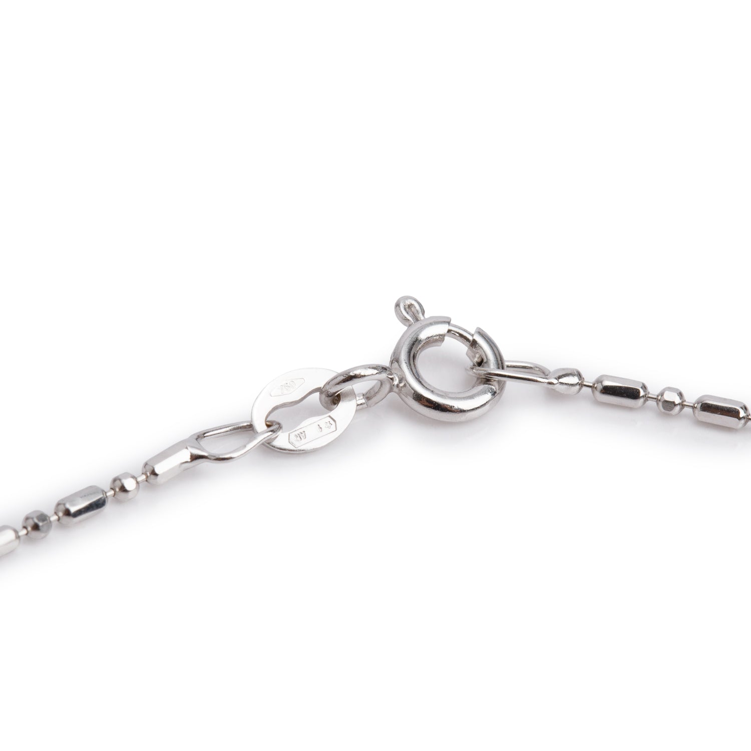 18k White Gold Blue Sapphire and Diamond Pendant Necklace