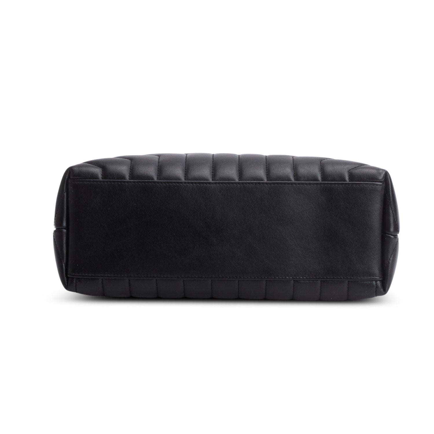 Saint Laurent Black Calfskin Leather Medium Loulou Shoulder Bag