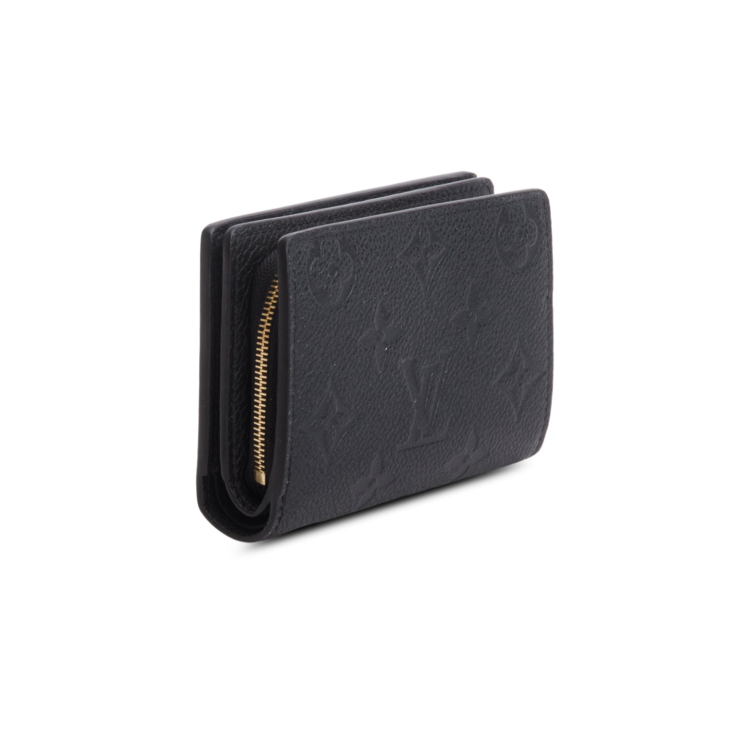 Louis Vuitton Black Monogram Empreinte Clea Wallet w/ Box