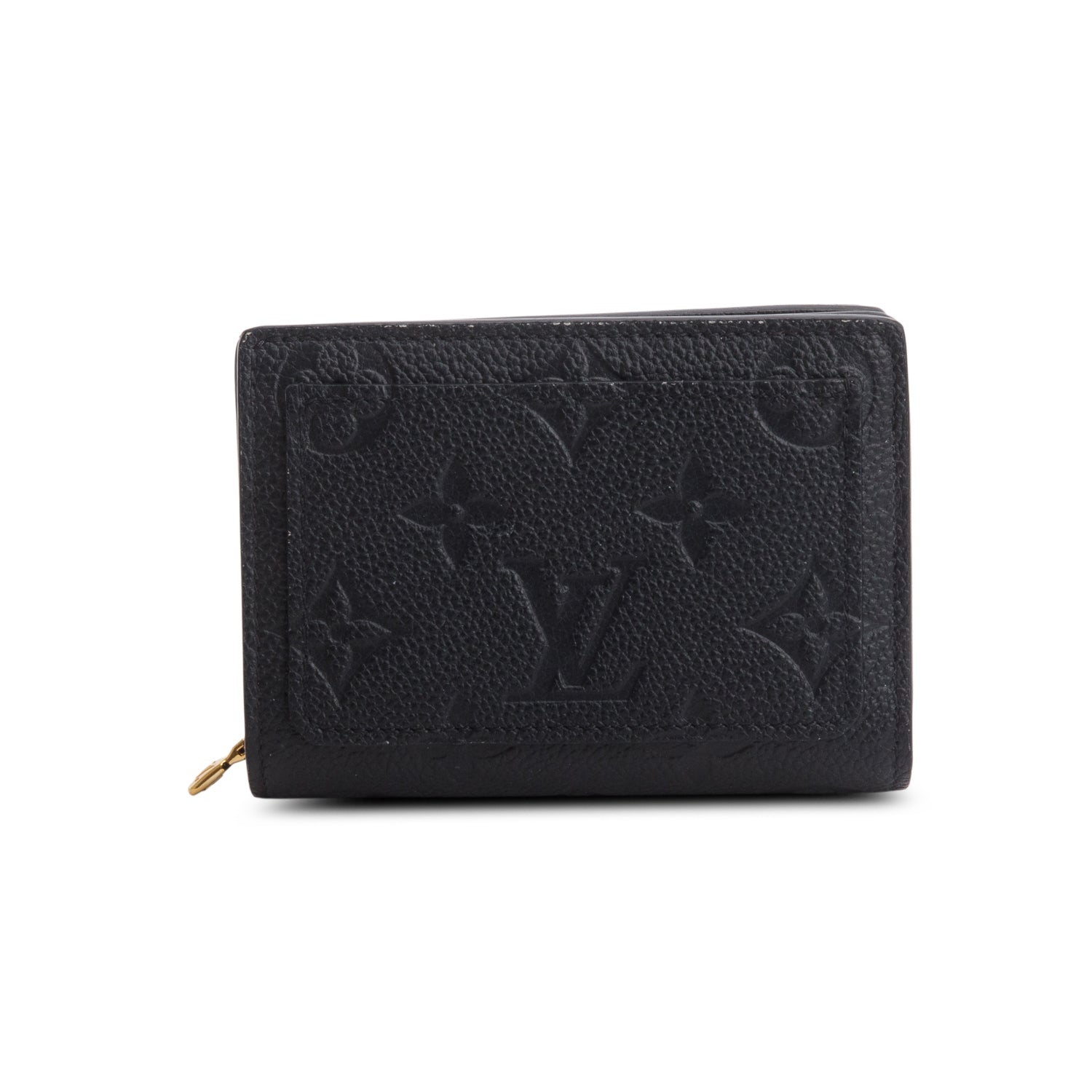 Louis Vuitton Black Monogram Empreinte Clea Wallet w/ Box