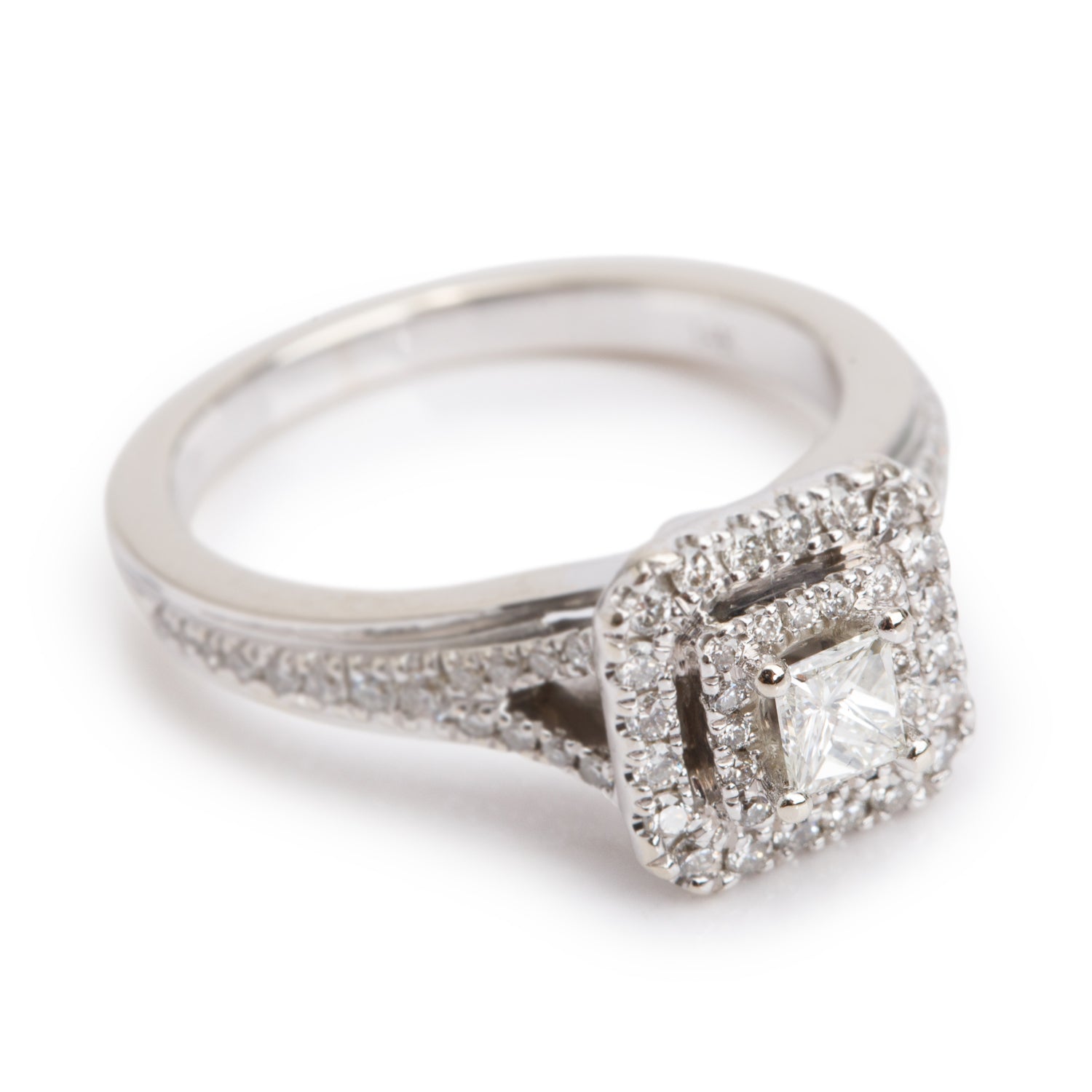 Vera Wang 14k White Gold Love Diamond Engagement Ring, Size 6.25