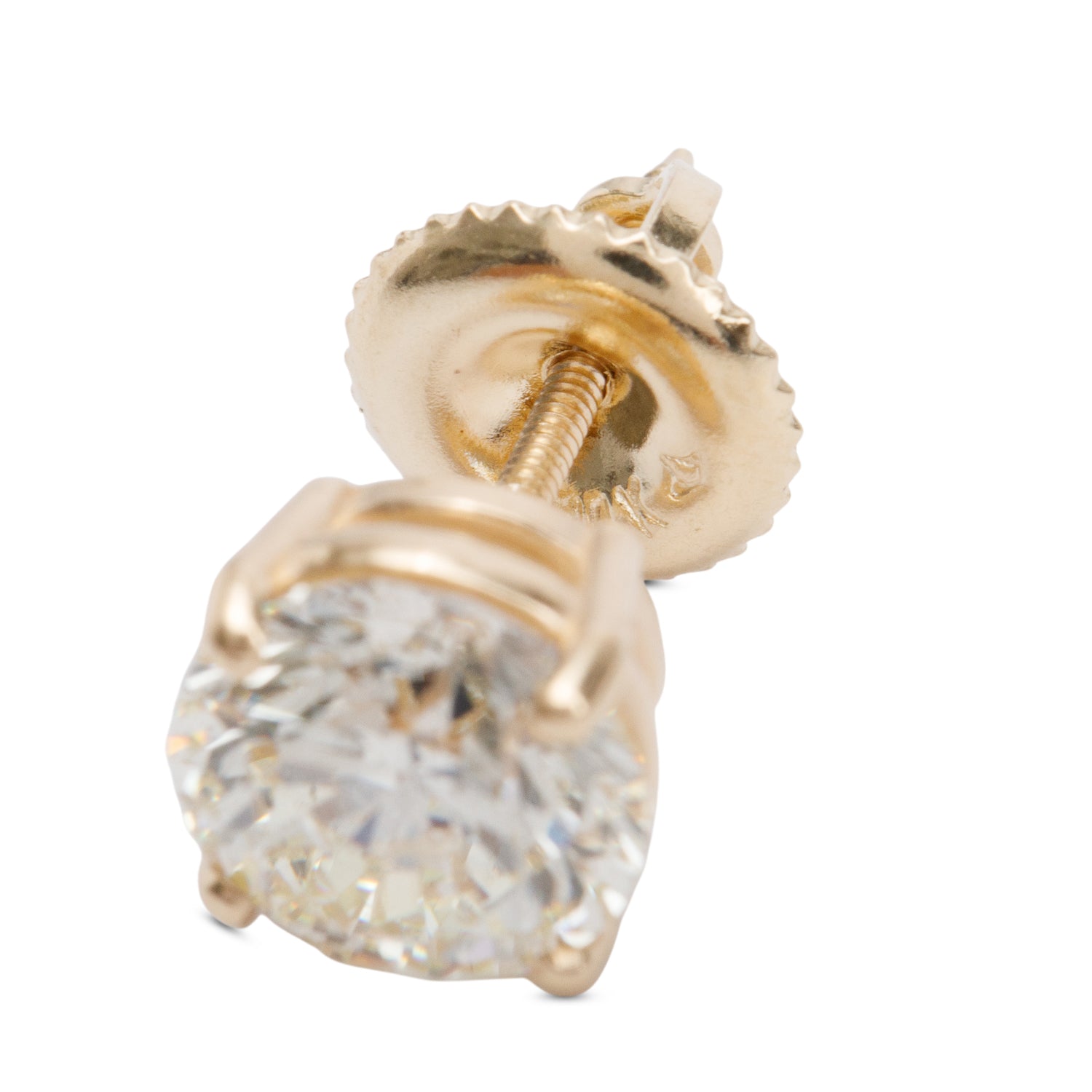 18k Yellow Gold 2.05 tcw. Diamond Stud Earrings