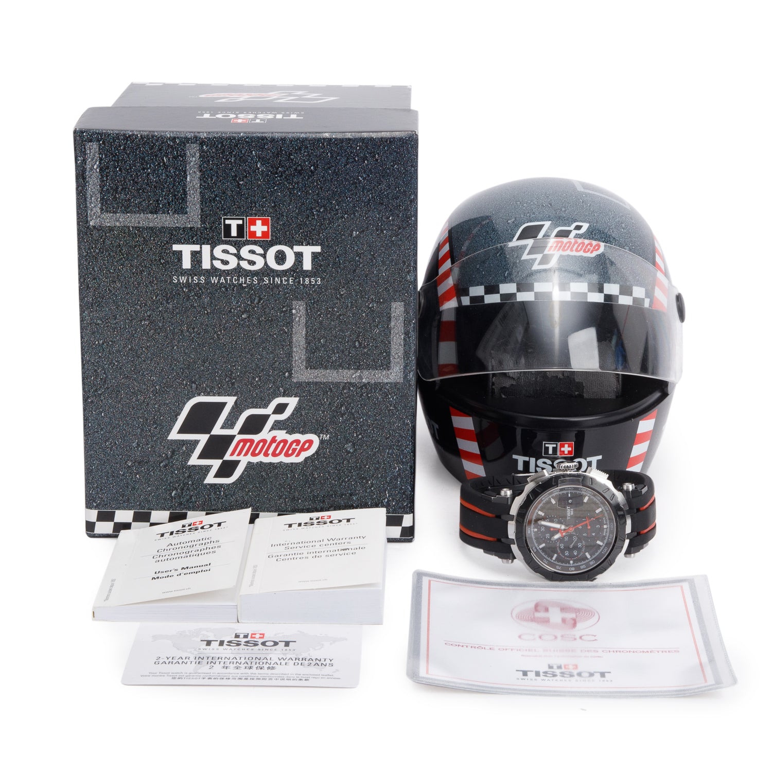 Tissot Stainless Steel Limited Edition MotoGP T-Race 45 MM Chronograph Automatic Watch Black Dial w/ Box & Papers