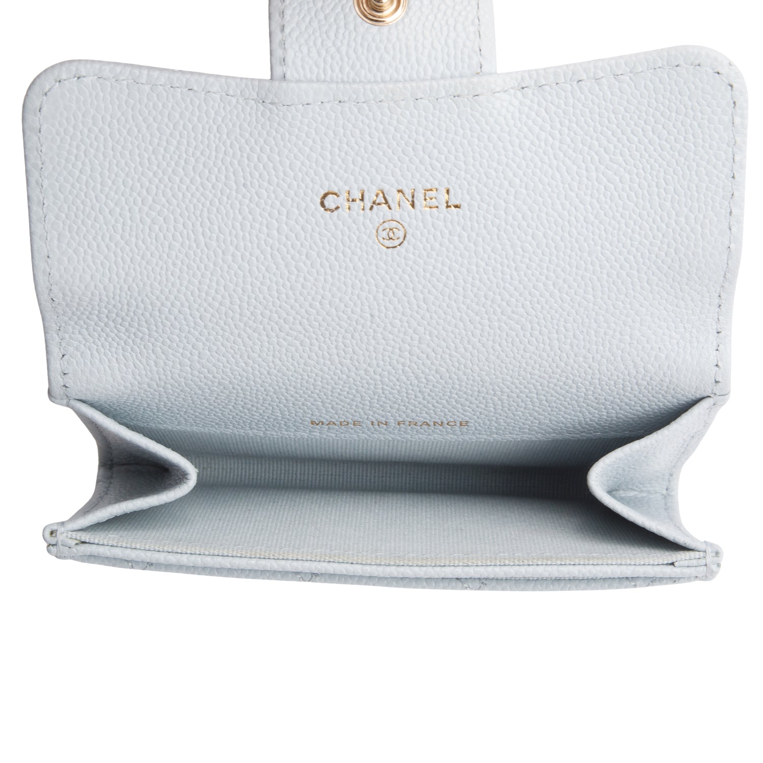 Chanel Blue Caviar Leather Classic Flap Card Holder