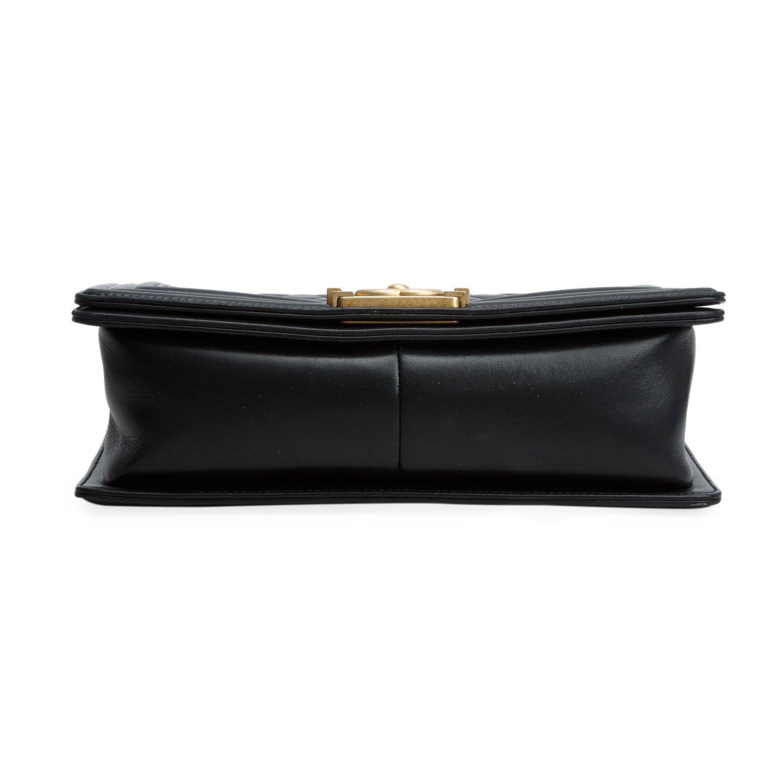 Chanel Black Quilted Lambskin Leather Medium Boy Bag w/ Box & Authenticity Card