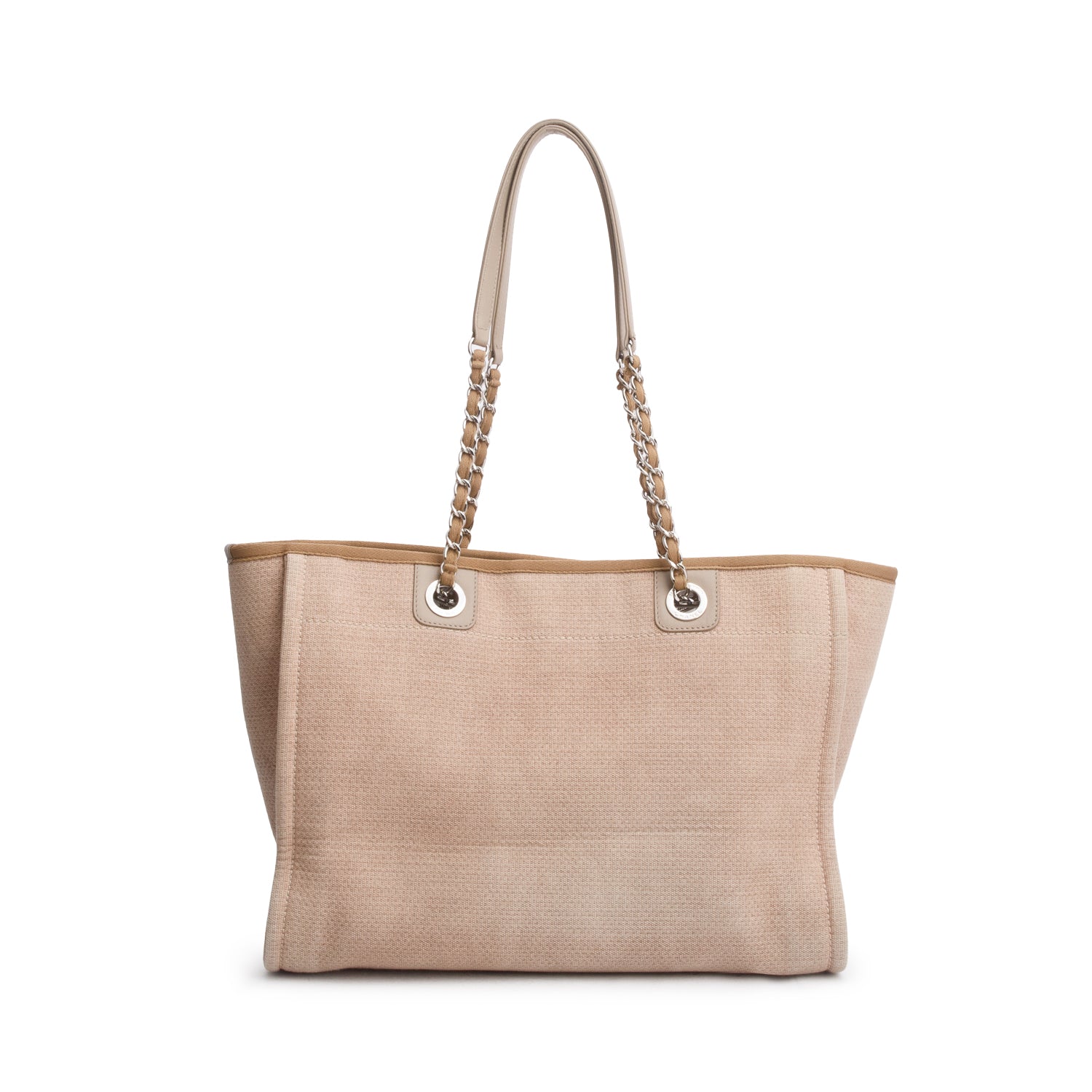 Chanel Beige Mixed Fibres Small Deauville Tote w/ Authenticity Card