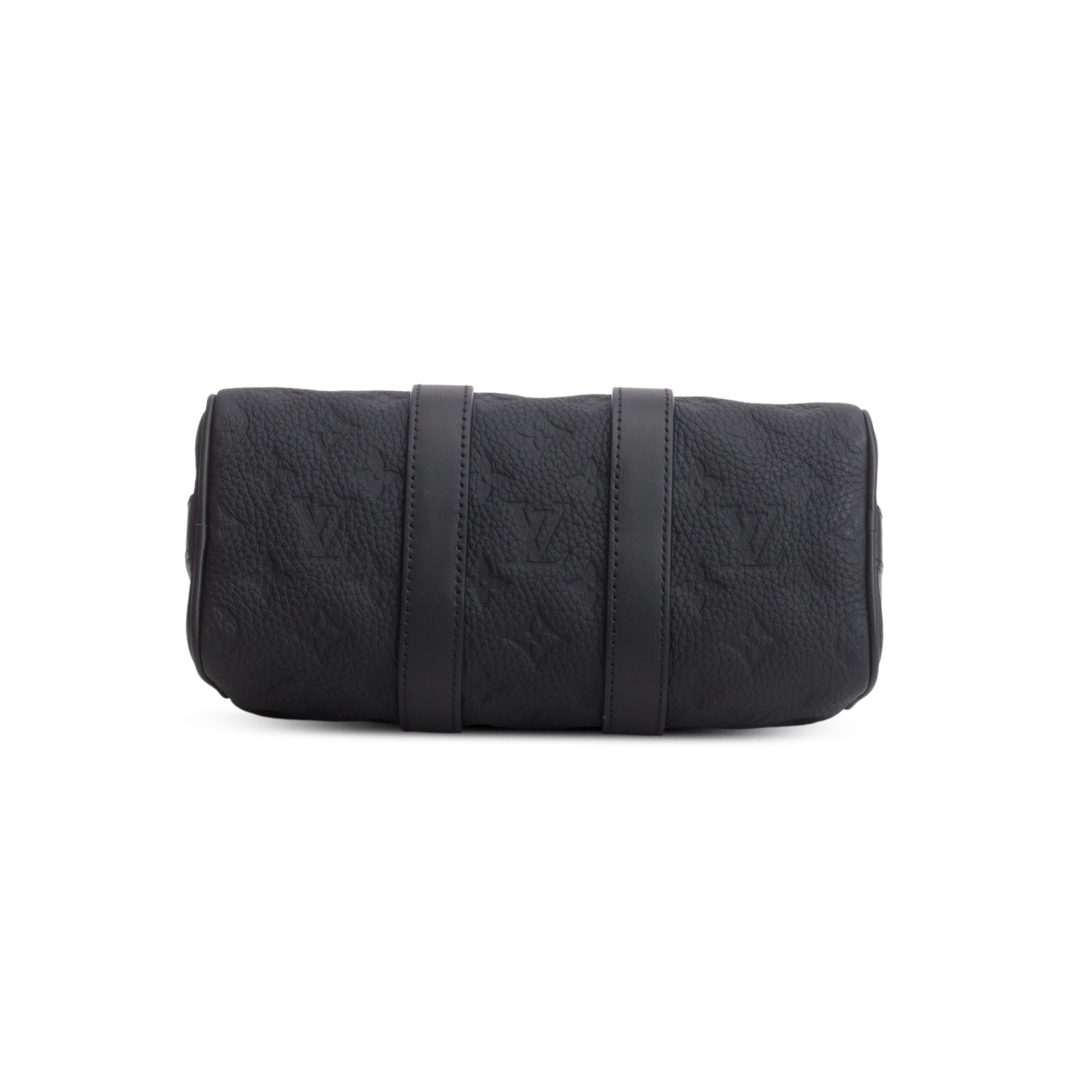 Louis Vuitton 2025 Black Monogram Taurillon Keepall Bandouliere 25 w/ Box, Receipt & Strap