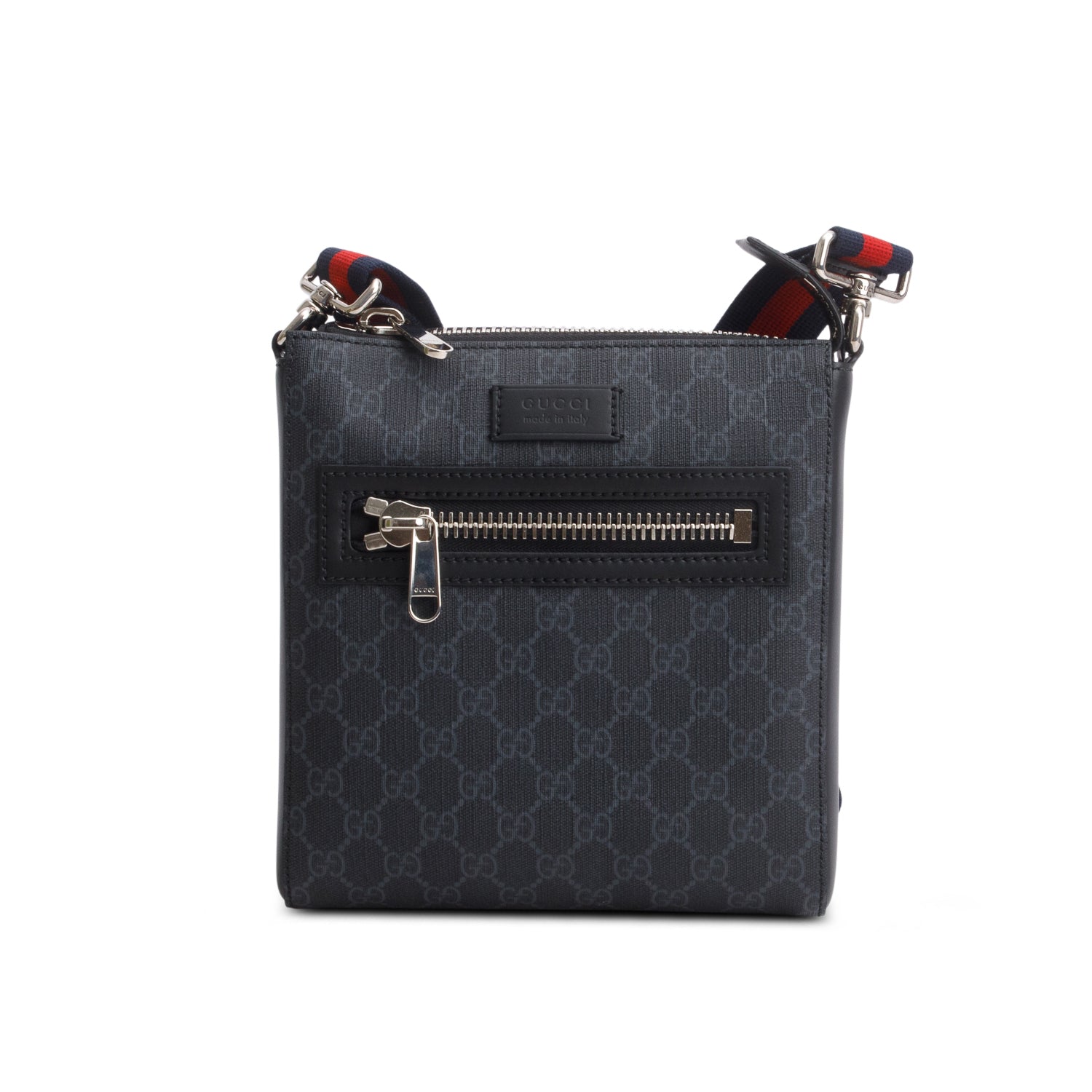Gucci Black GG Supreme Small Messenger Bag w/ Box