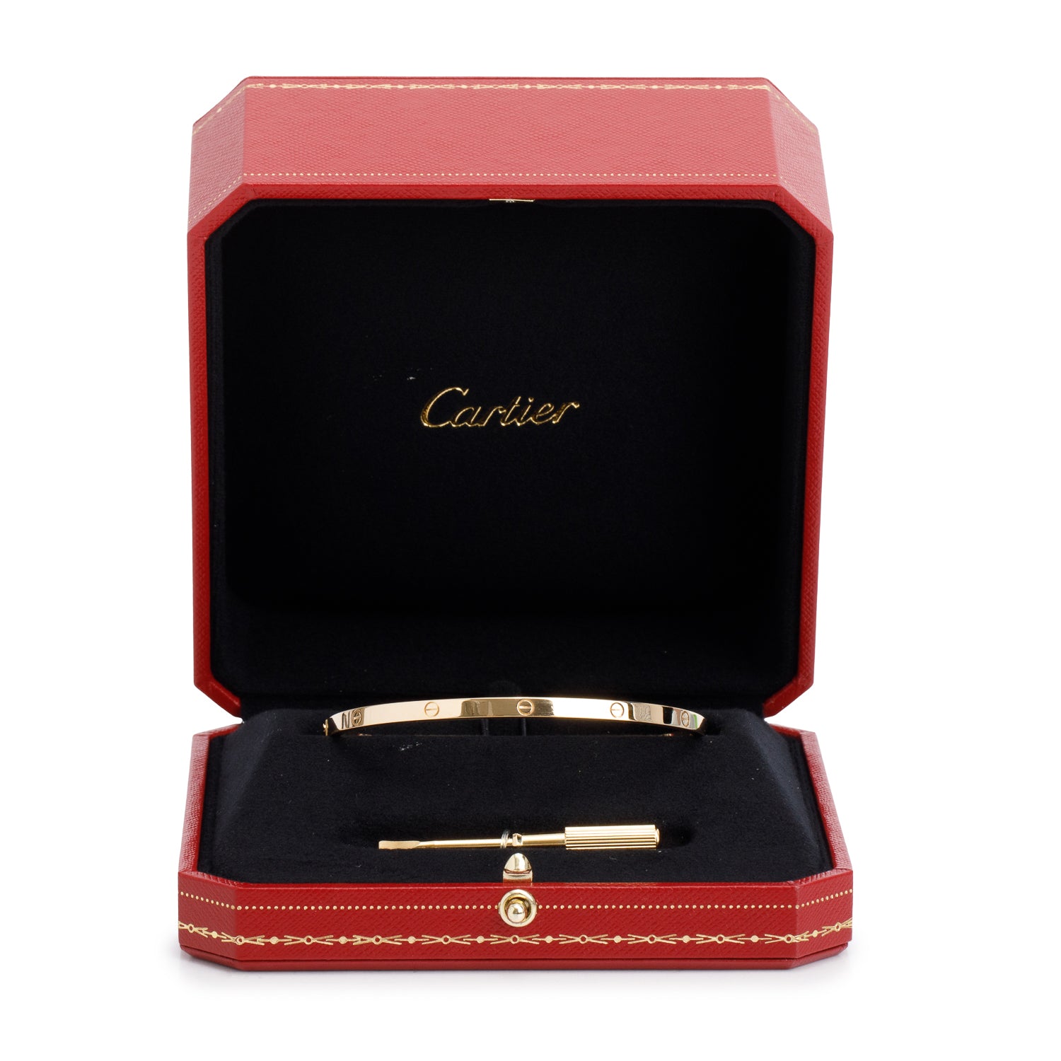 Cartier 2021 18k Yellow Gold 3.65 MM Love Bracelet, Small Model, Size 20 w/ Box & Receipt