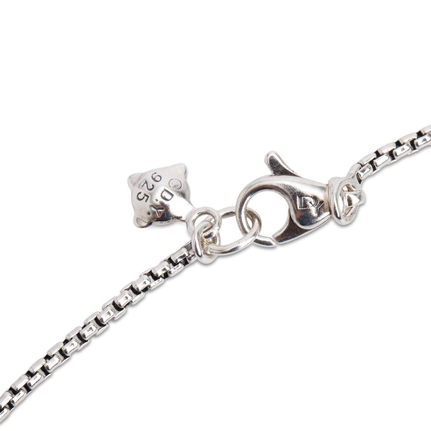 David Yurman Sterling Silver Diamond Heart Cable Collectible Lariat Necklace