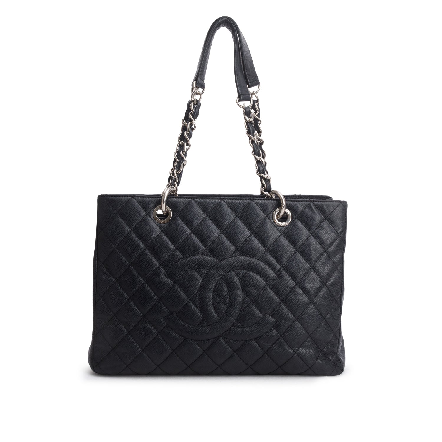 Chanel Black Caviar Leather Grand Shopping Tote (GST)