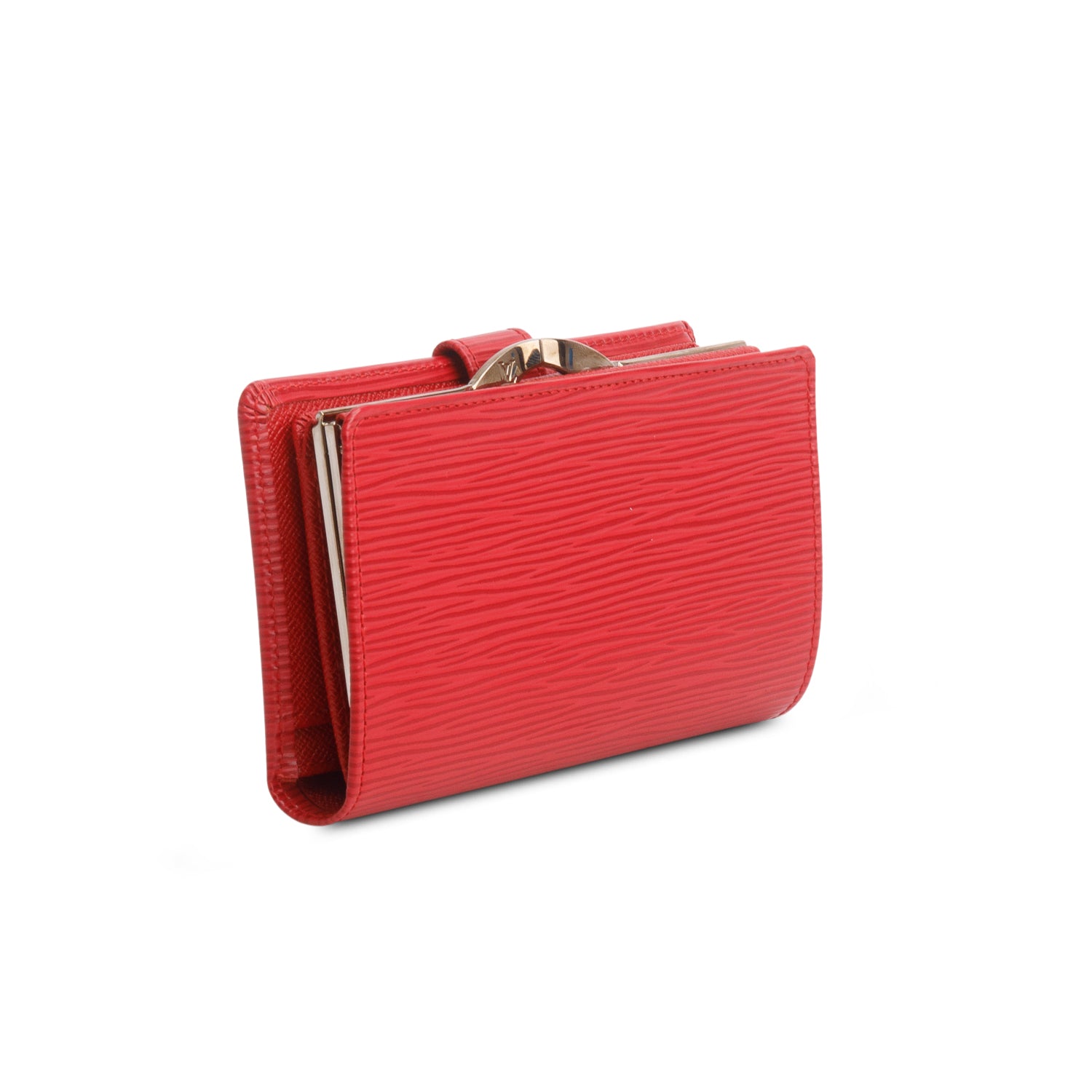Louis Vuitton Red Epi French Purse Wallet