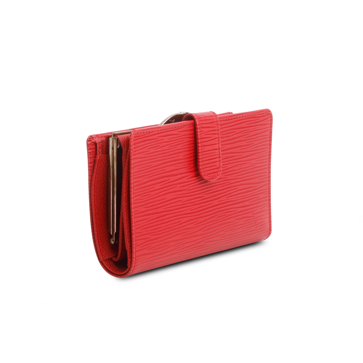 Louis Vuitton Red Epi French Purse Wallet