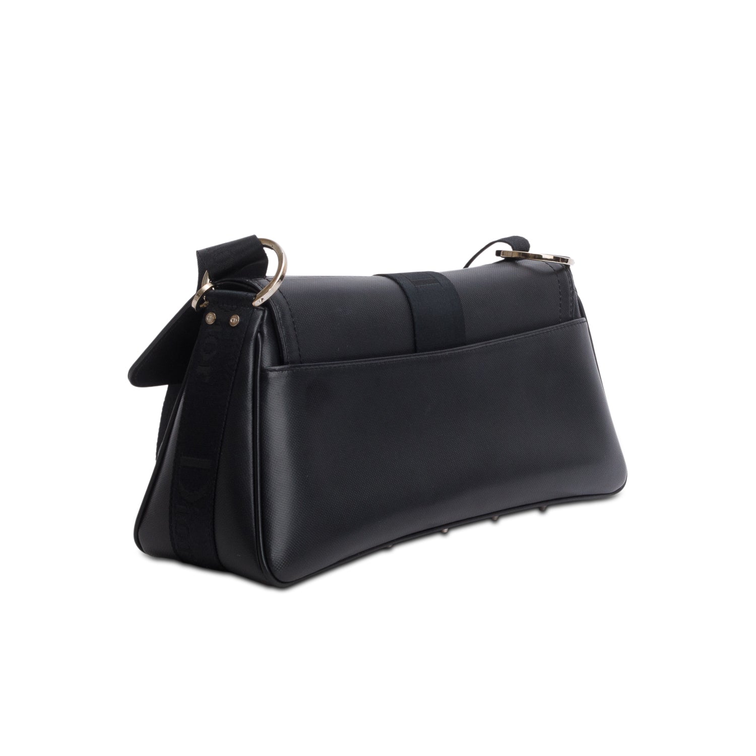 Christian Dior Black Leather Crystal Embellished Hardcore Shoulder Bag