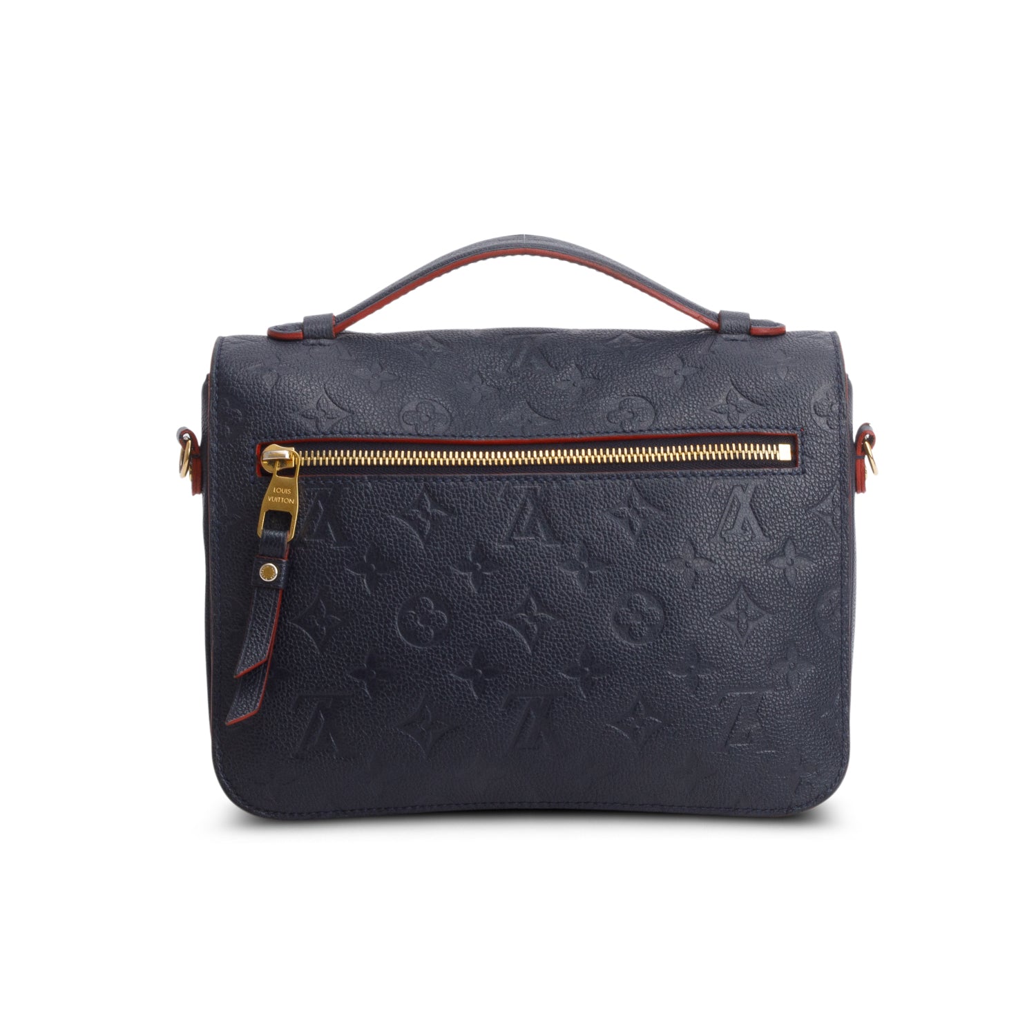 Louis Vuitton Navy Monogram Empreinte Leather Pochette Metis w/ Box & Strap