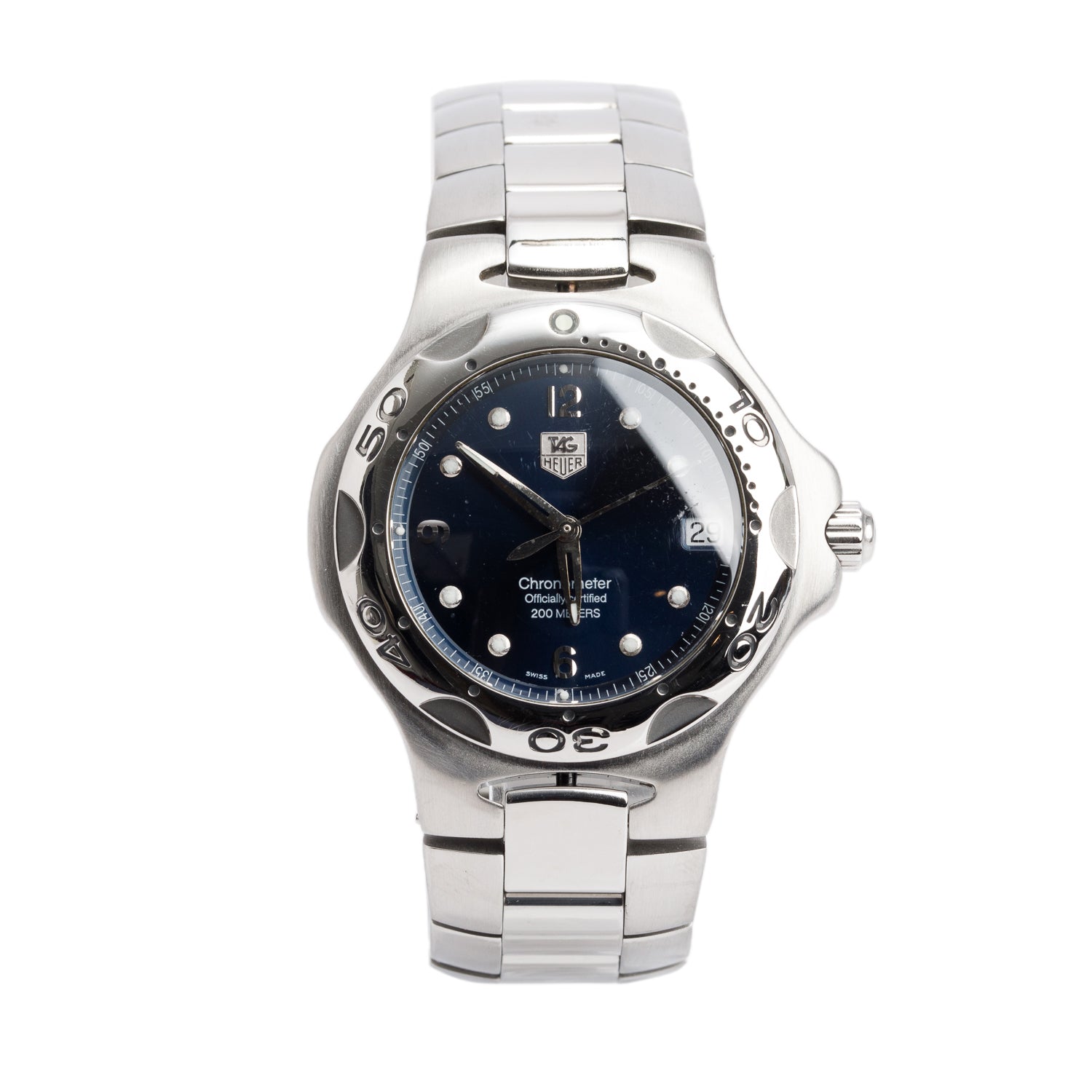 Tag Heuer Stainless Steel Kirium 38 MM Automatic Watch Blue Dial WL5113