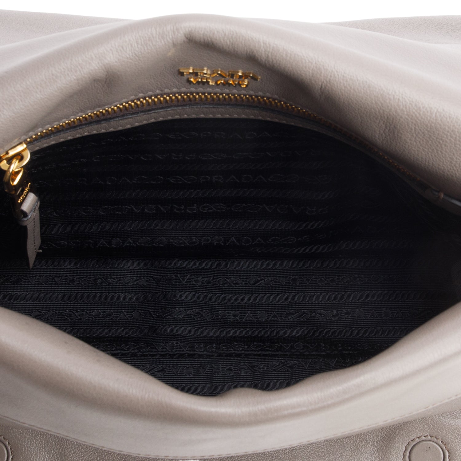 Prada Grey Glace Calf Messenger Bag