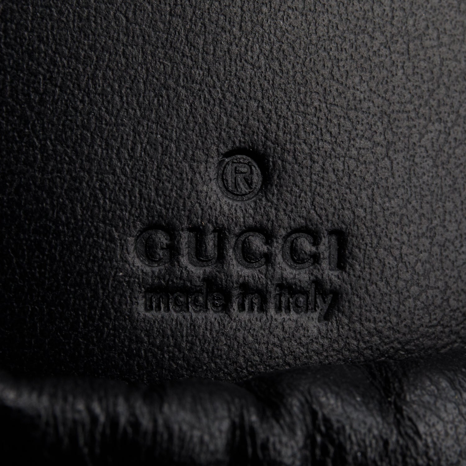 Gucci Black Calfskin Leather GG Marmont Small Bucket Bag