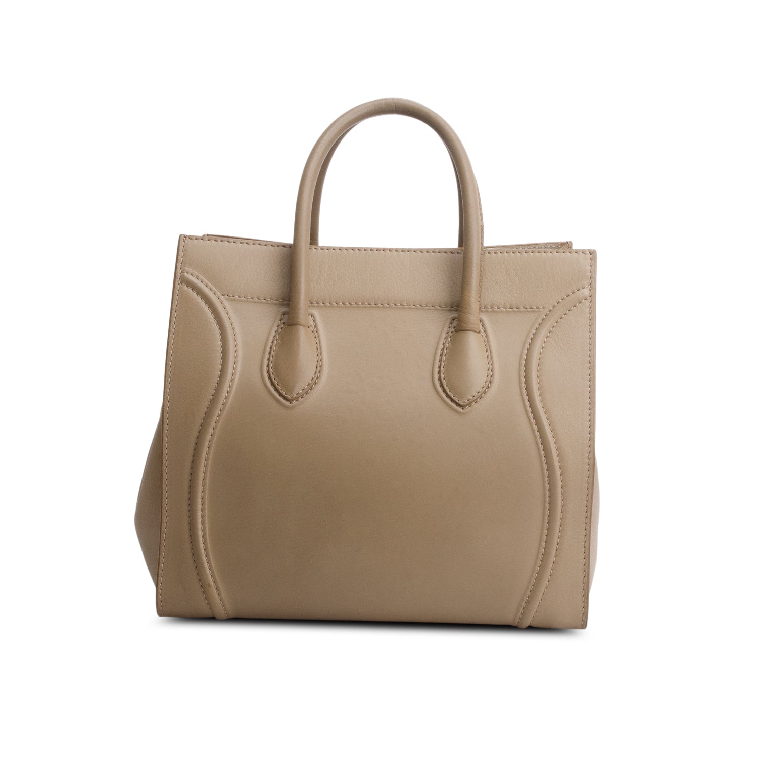 Celine Taupe Calfskin Leather Medium Phantom Luggage Tote