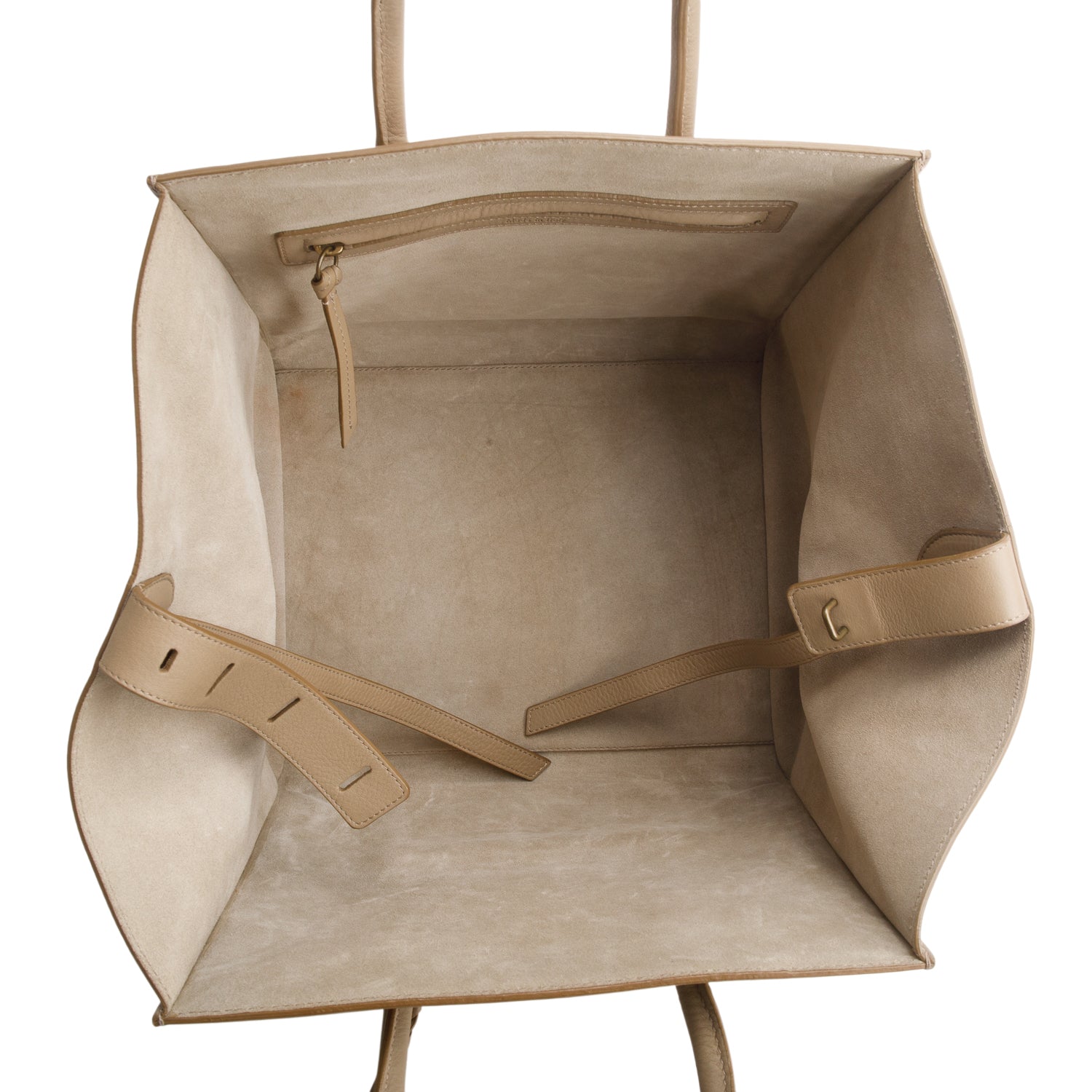 Celine Taupe Calfskin Leather Medium Phantom Luggage Tote