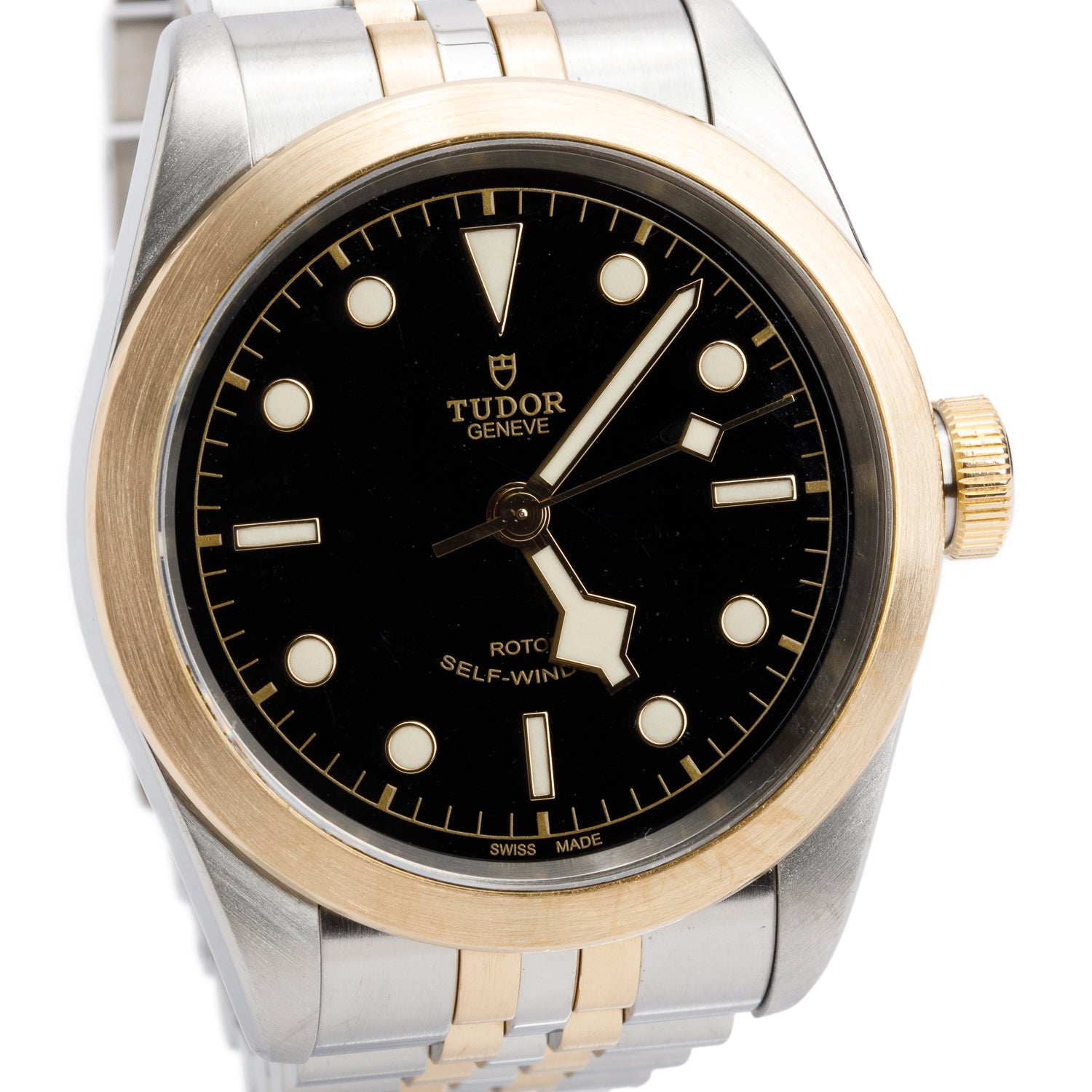 Tudor Stainless Steel & 18k Yellow Gold Black Bay One 41 MM Automatic Watch Black Dial 79543