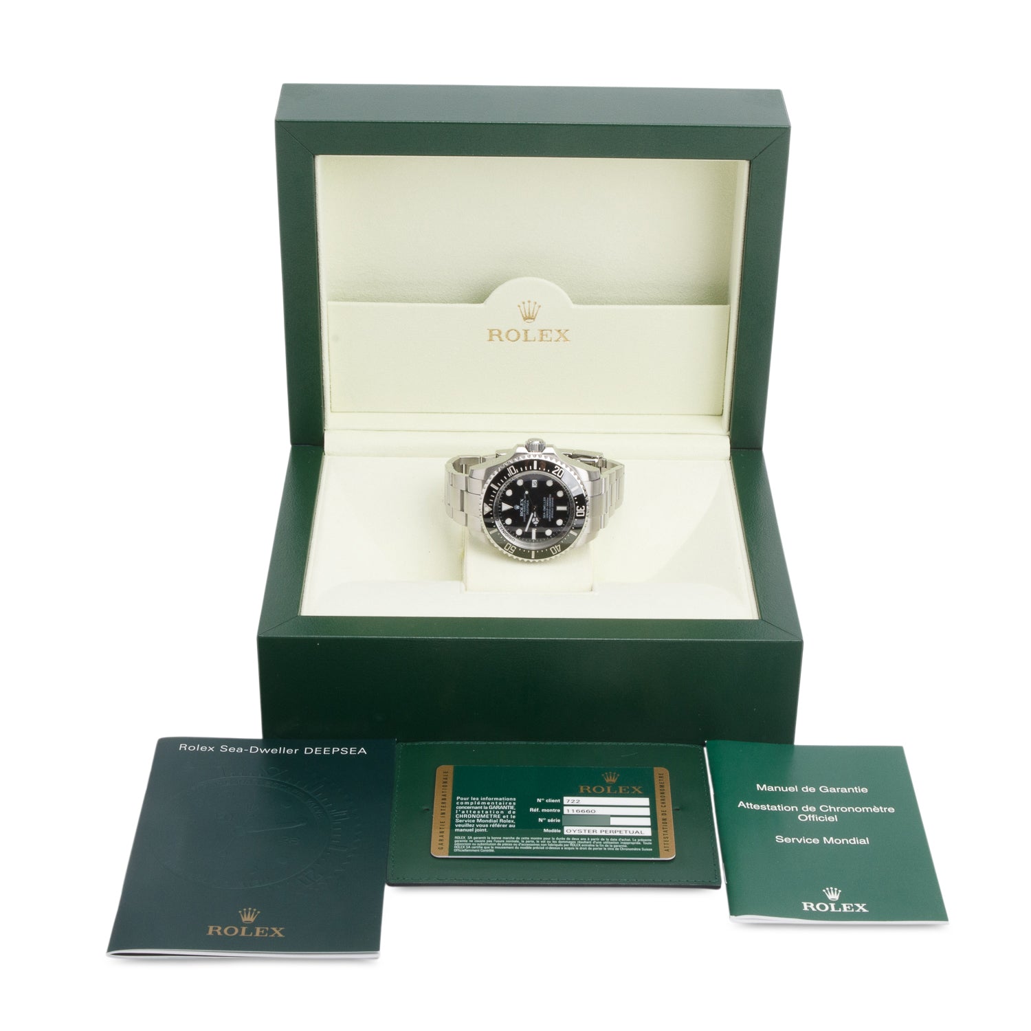 Rolex Stainless Steel Sea-Dweller Deepsea 44 MM Automatic Watch 116660 w/ Box & Papers