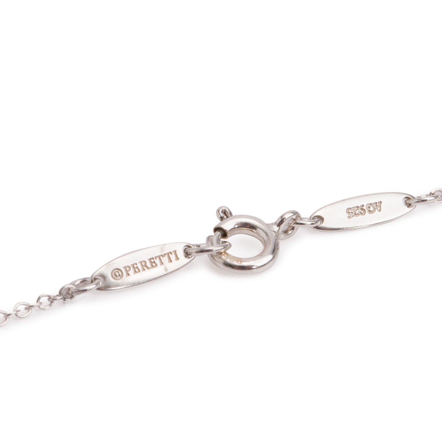 Tiffany & Co. Elsa Peretti Sterling Silver Mini Open Heart Pendant Necklace, 11 MM