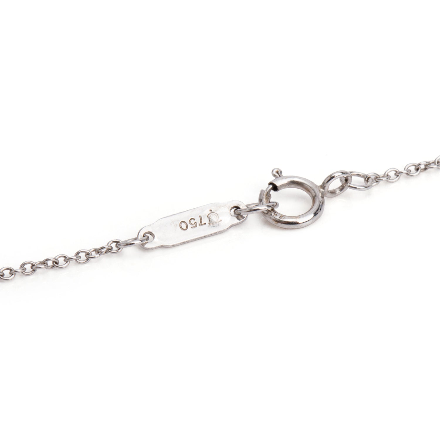 Tiffany & Co. 18k White Gold Amethyst & Peridot Rainbow Drop Pendant Necklace w/ Box