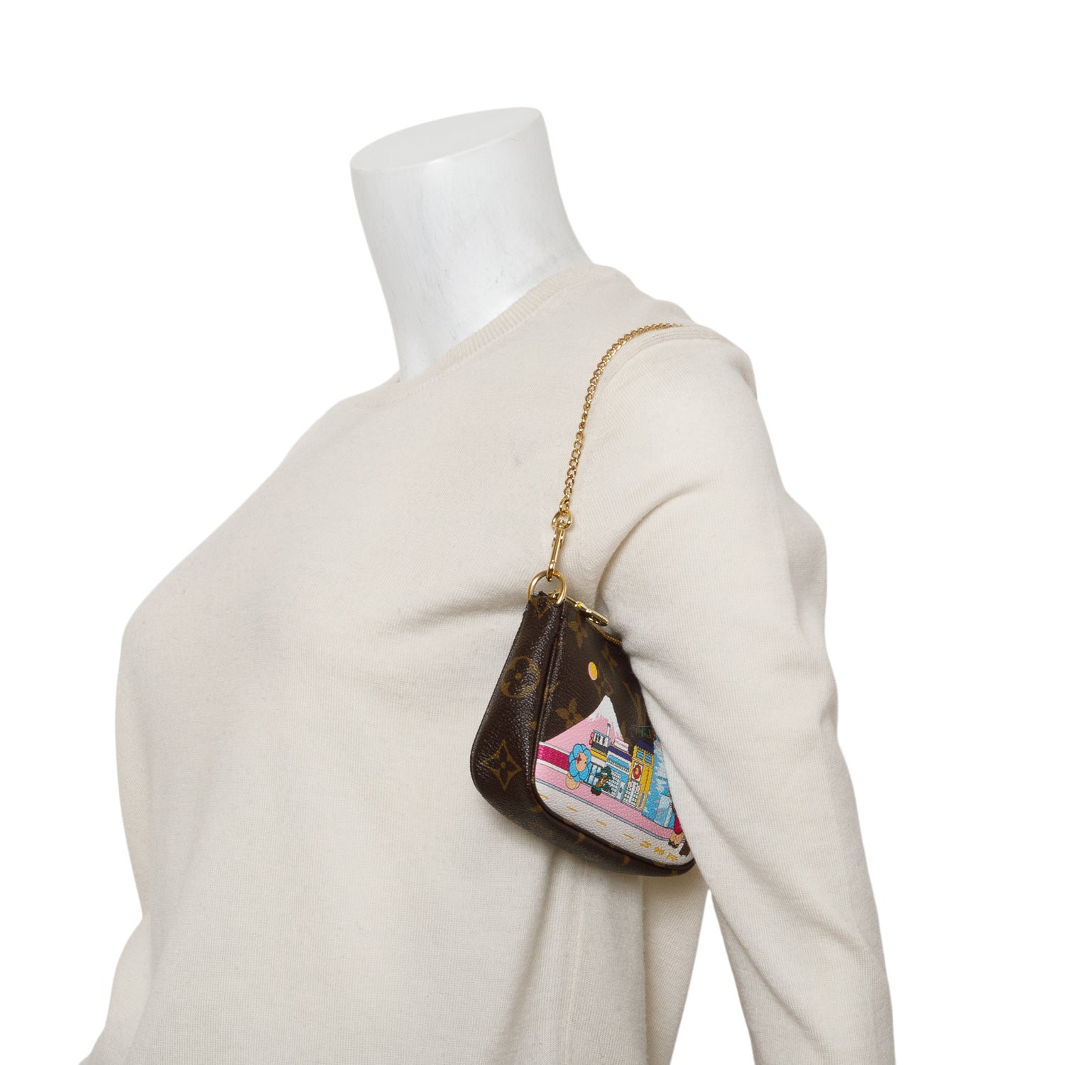 Louis Vuitton 2022 Monogram Christmas Animation Tokyo Mini Pochette Accessories w/ Box