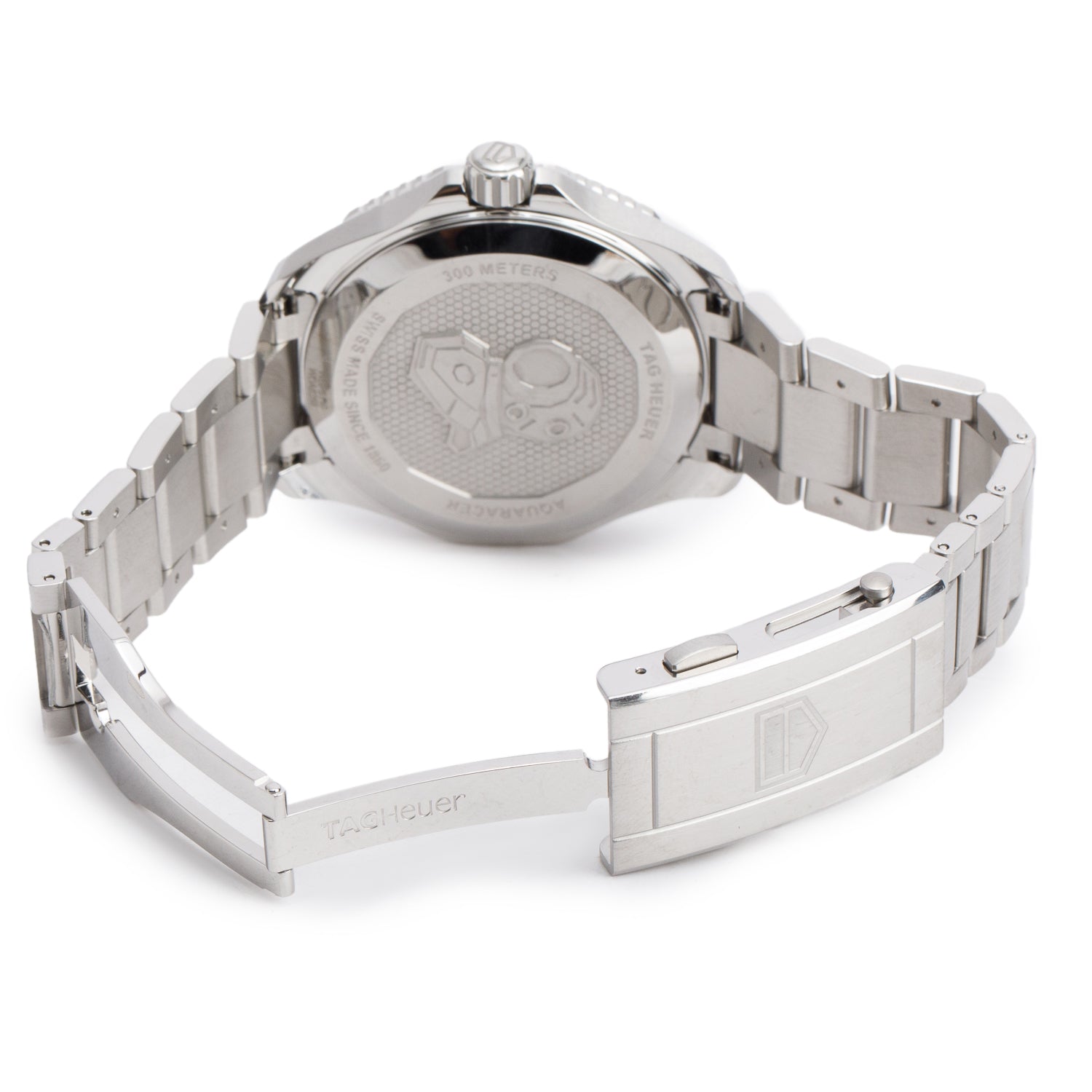 Tag Heuer 2026 Stainless Steel Aquaracer Professional 300M GMT 42 MM Automatic Watch Black Dial WBP5110 w/ Boxt & Papers