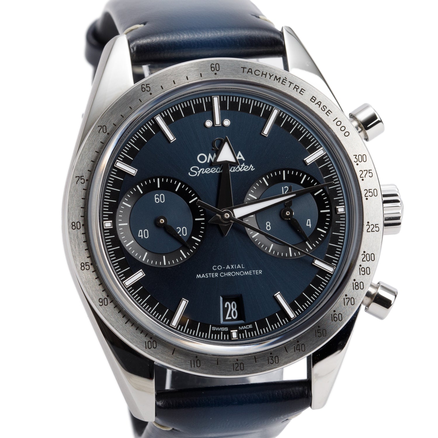 Omega 2024 Stainless Steel Speedmaster '57 40.5 MM Automatic Chronograph Watch Navy Dial w/ Box & Papers