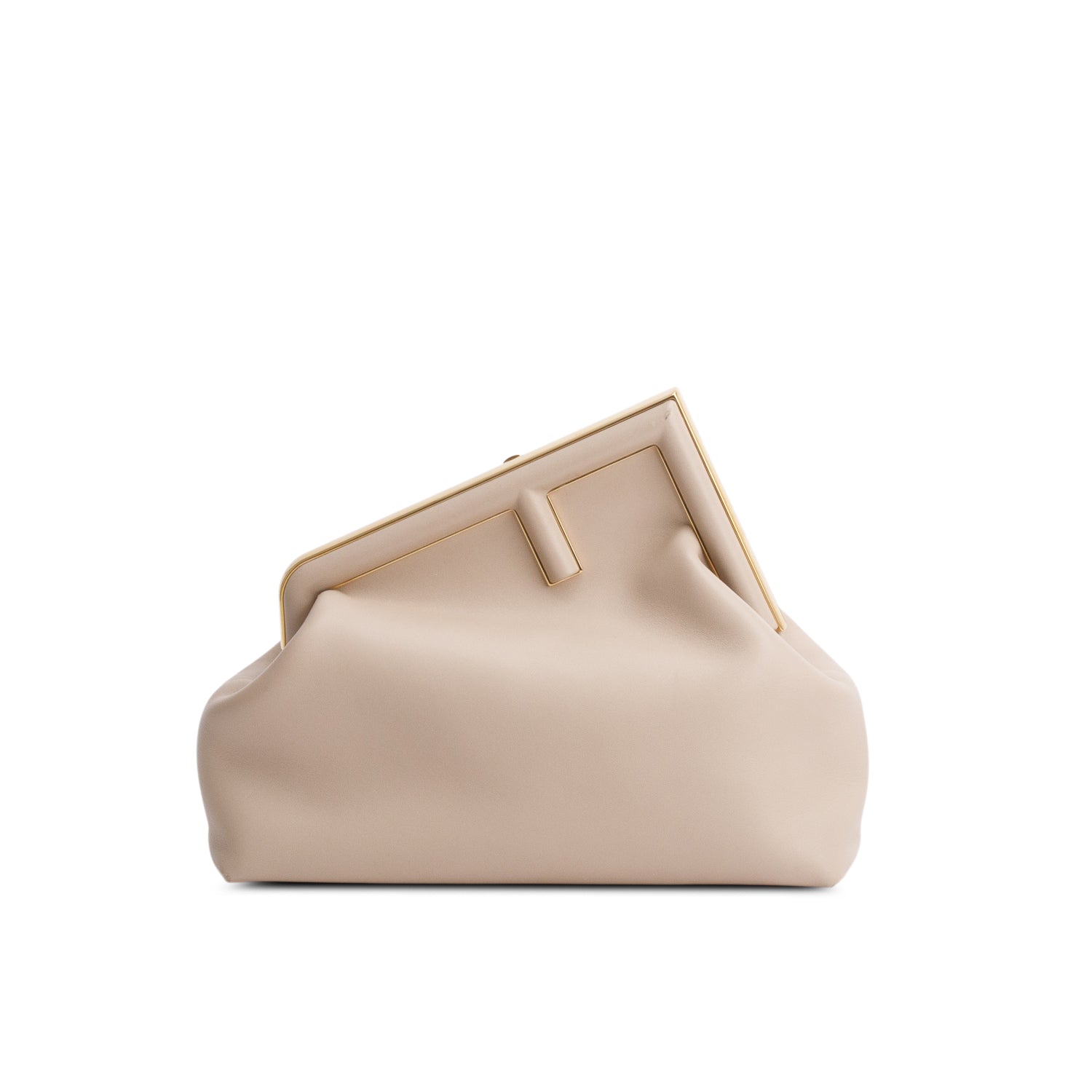 Fendi Beige Shiny Nappa Medium First w/ Strap