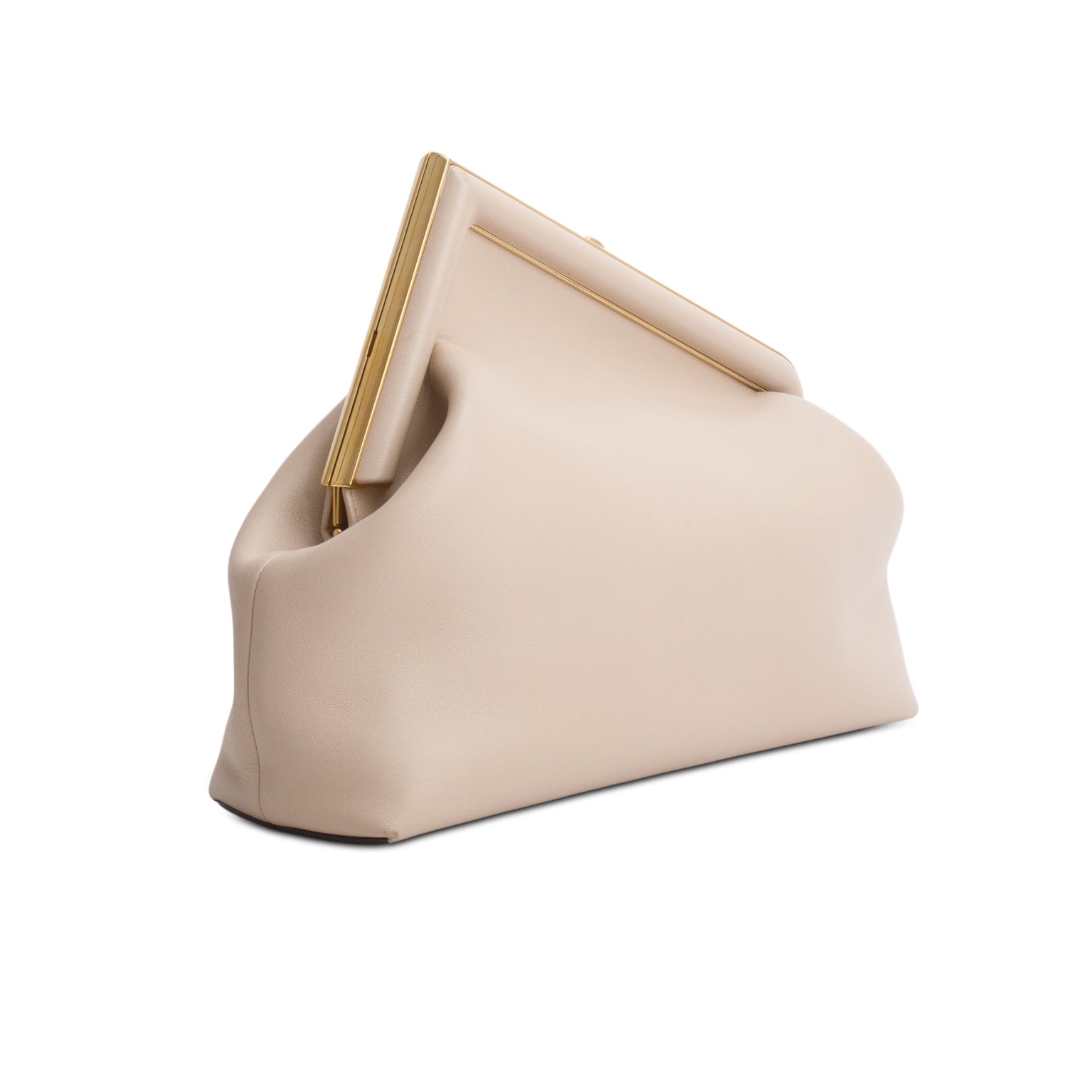 Fendi Beige Shiny Nappa Medium First w/ Strap