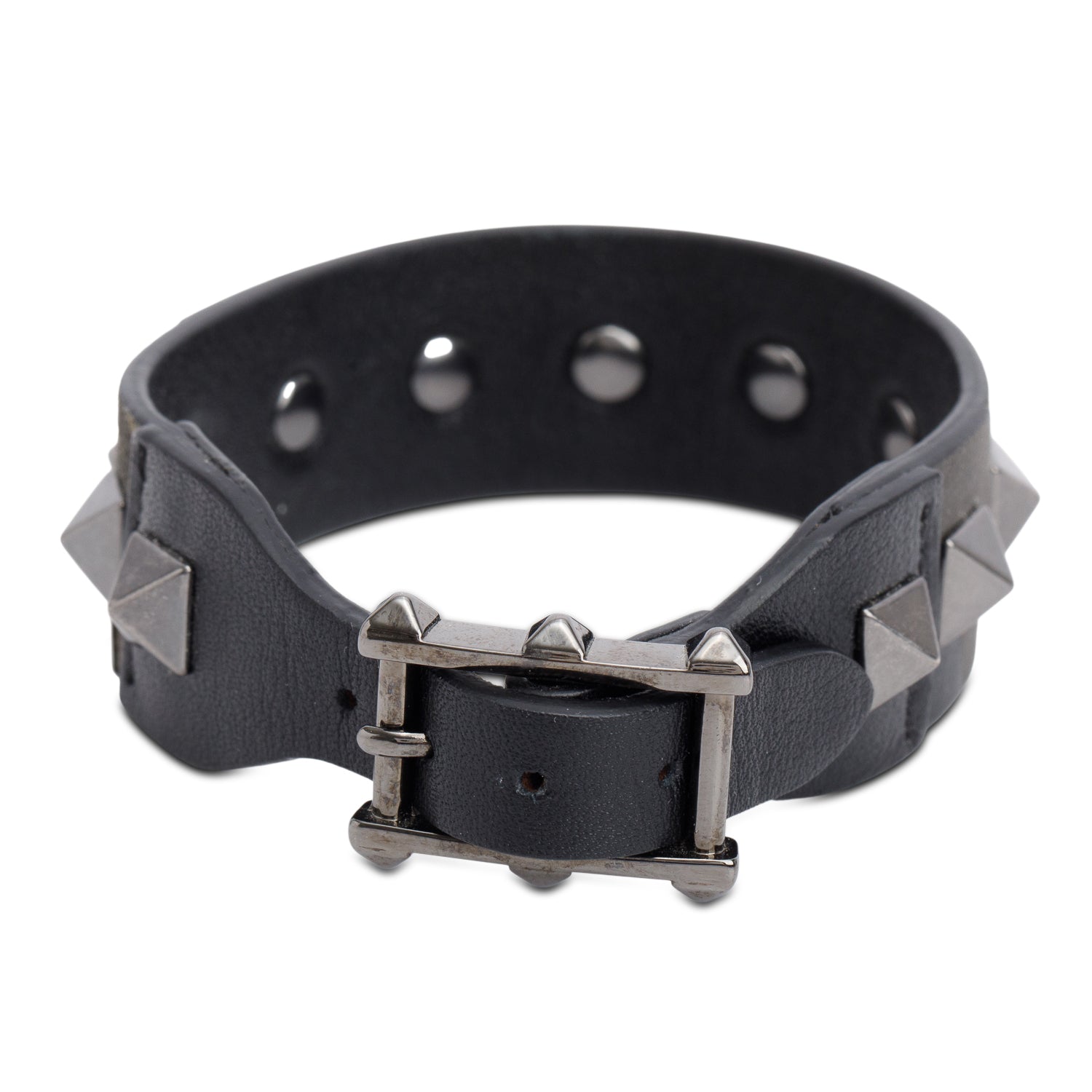 Valentino Camouflage Canvas Leather Rockstud Bracelet w/ Box